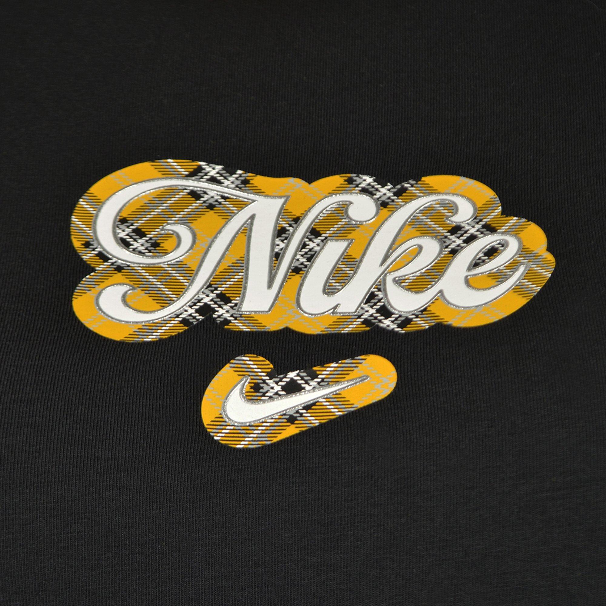 FA26 RAGLN TEE PLAID - BLK/YLLW - BLACK/YELLOW
