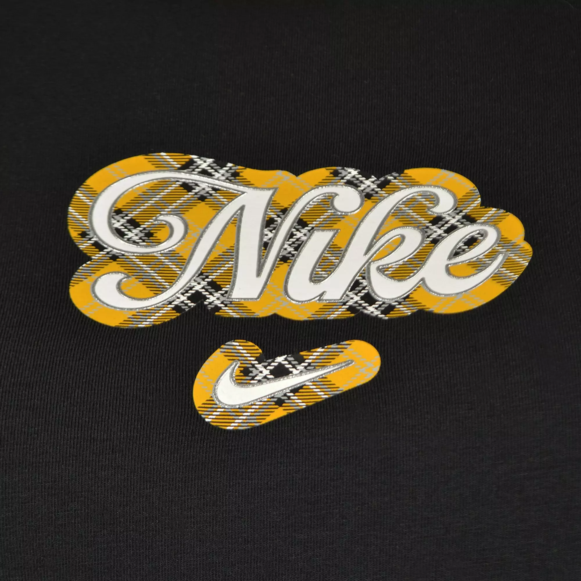 FA26 RAGLN TEE PLAID - BLK/YLLW - BLACK/YELLOW