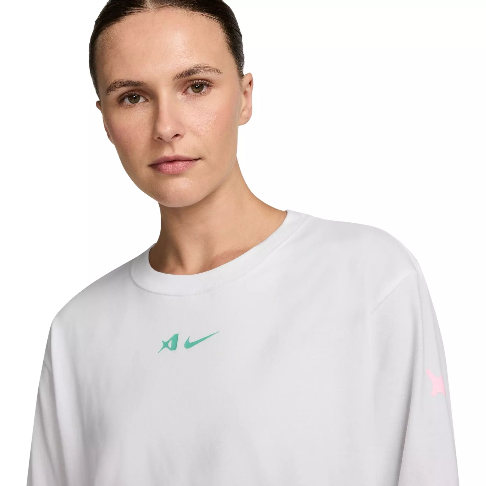 Nike Women's A'Ja Move Long-Sleeve Basketball Tee - WHITE
