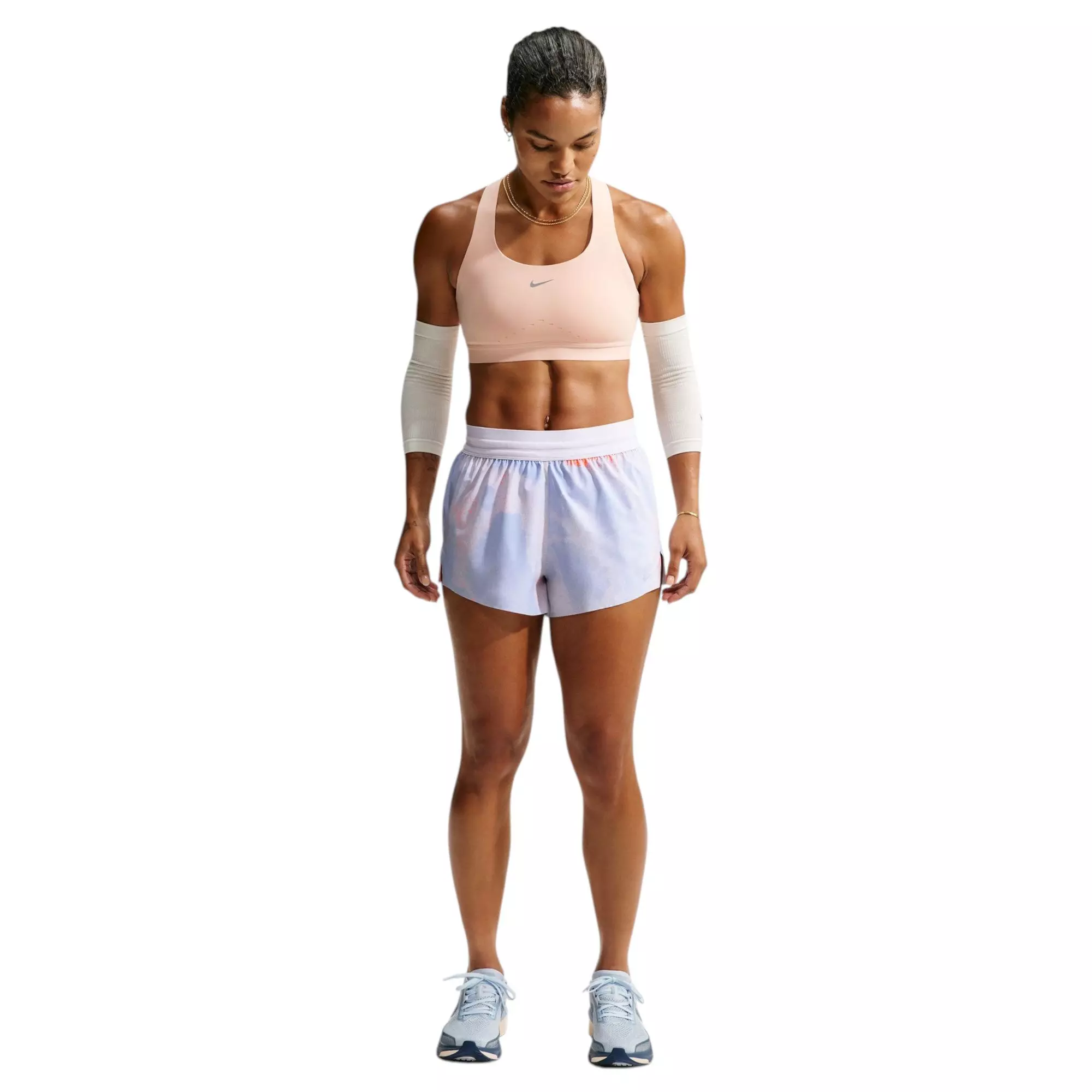Nike Women's Swift Printed Shorts - Multi - BLUE/ORANGE