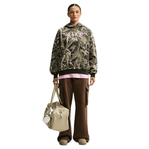 Nike Women's Studio Fleece Medium Weight Oversized Pullover Hoodie - CAMOUFLAGE