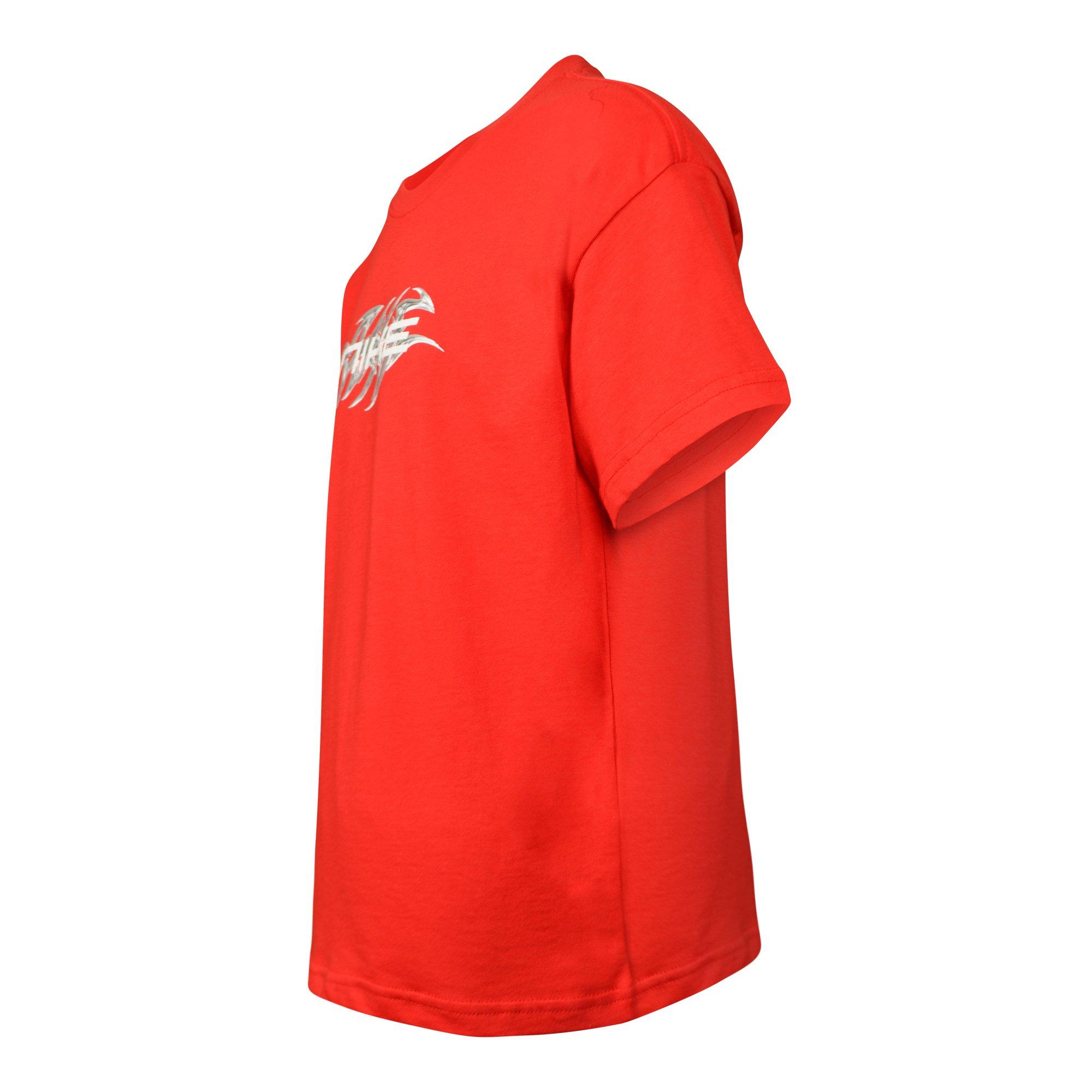 Y2K METALLIC TEE - RED/WHITE