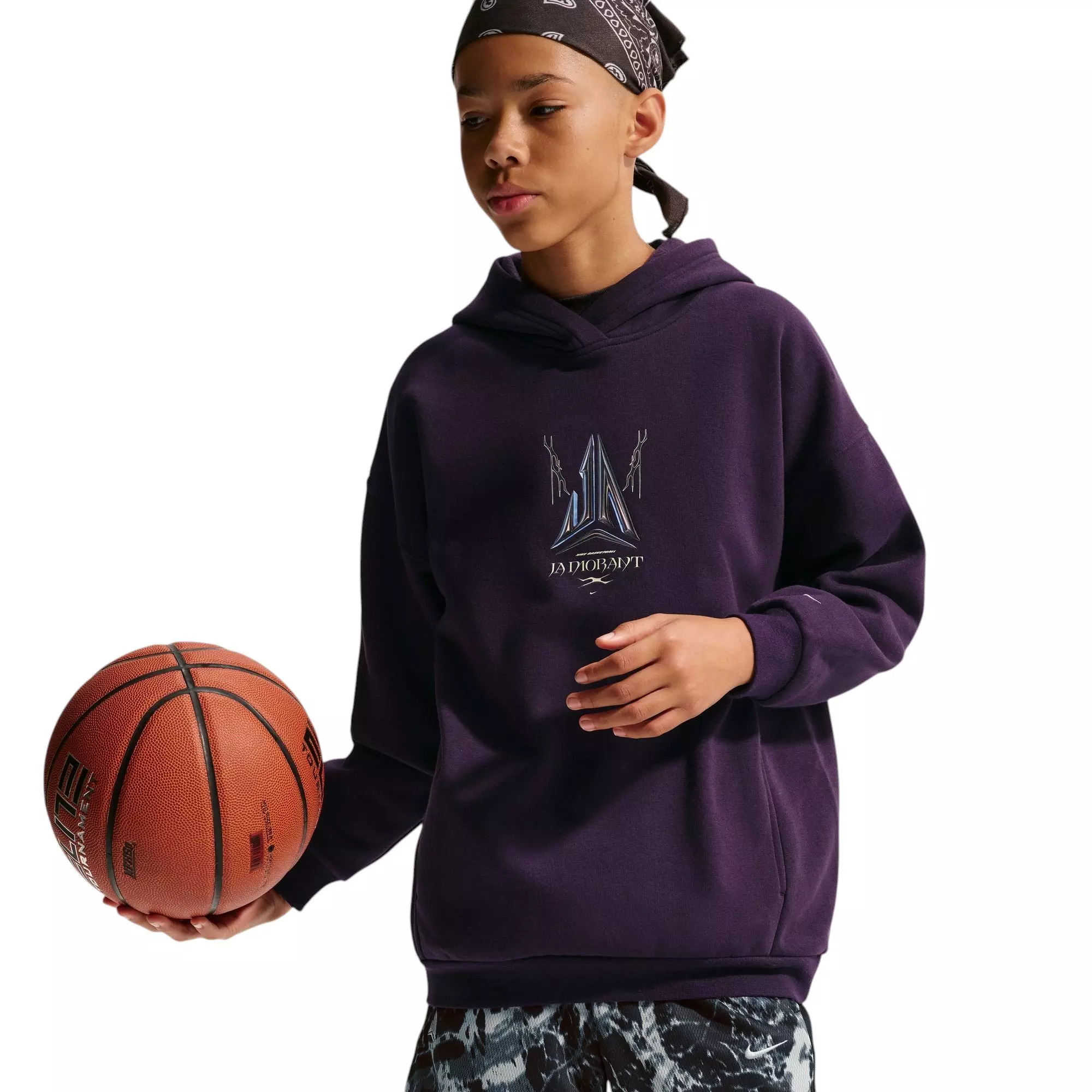Nike Ja Worst Nightmare Dri-FIT Big Kids' Basketball Shorts - BLACK/GREY