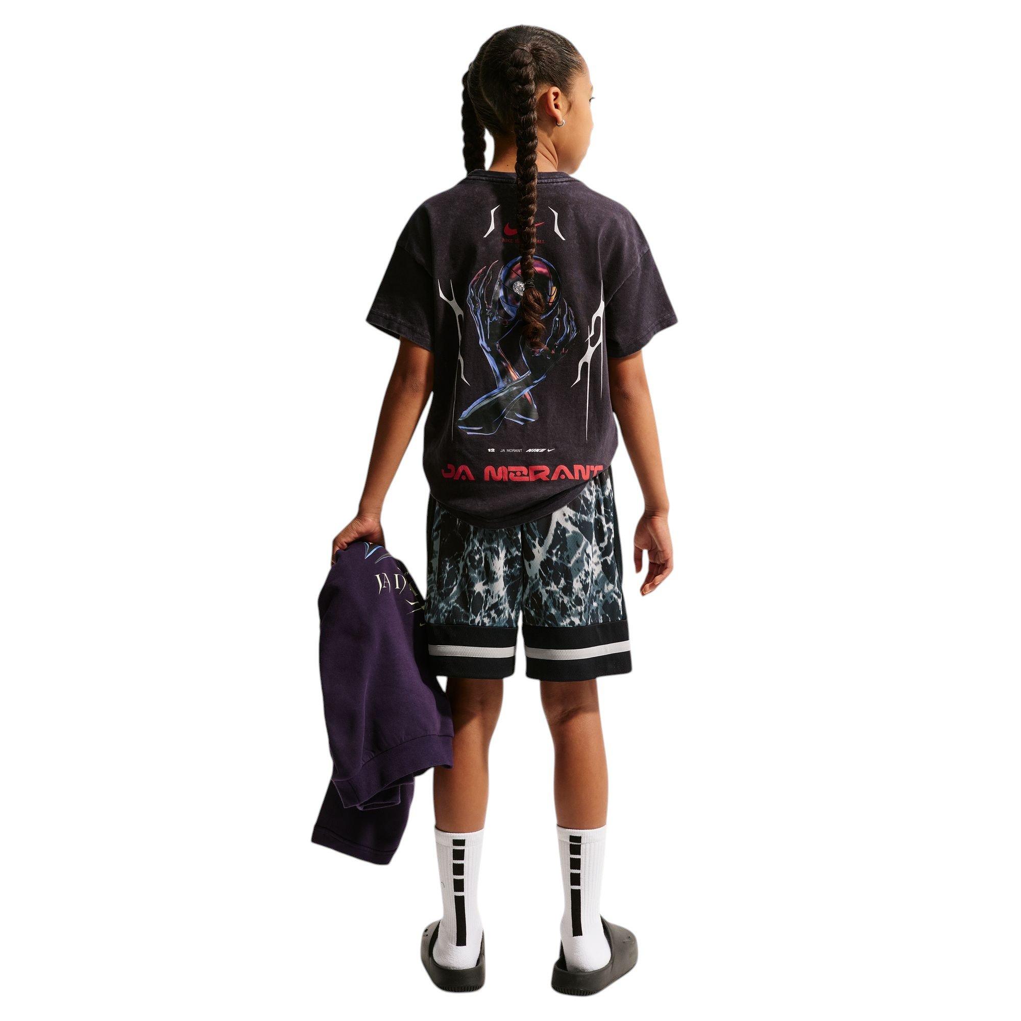 Nike Ja Worst Nightmare Dri-FIT Big Kids' Basketball Shorts - BLACK/GREY