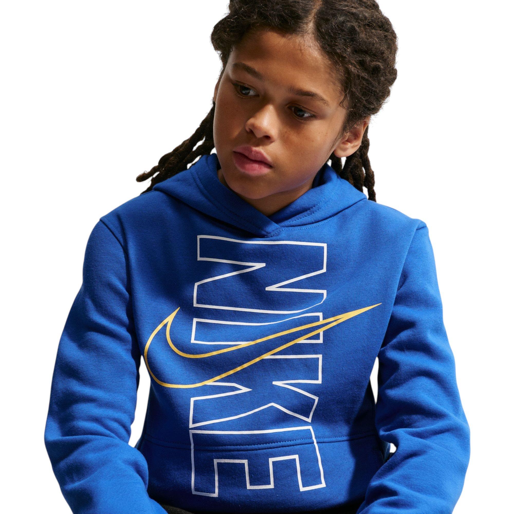 BLUE BLOCK HOODIE - BLUE