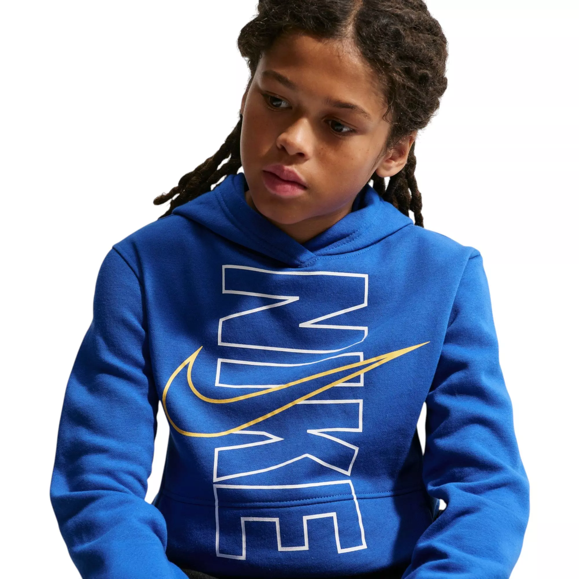 BLUE BLOCK HOODIE - BLUE