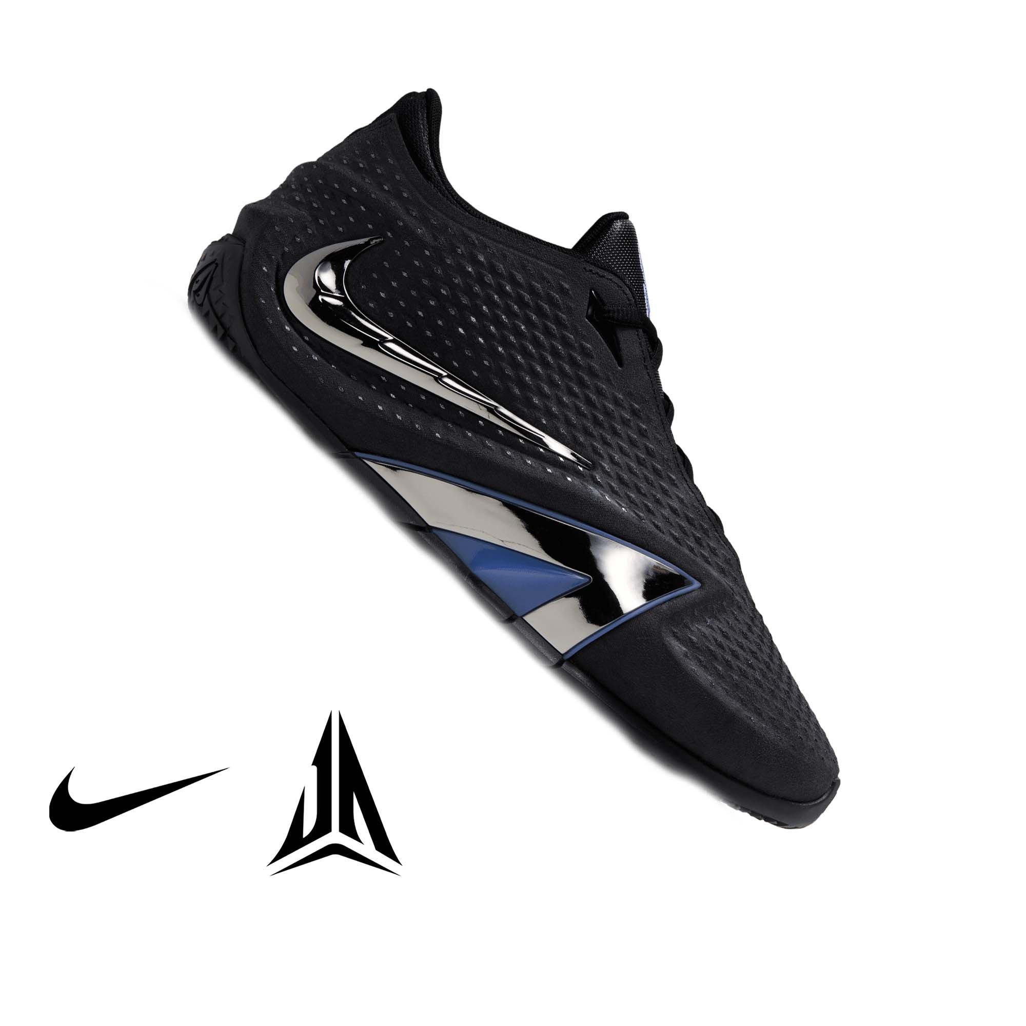 Nike Ja 4 "Dark Mode" Men's Basketball Shoe - BLACK/METALLIC SILVER/COBALT BLISS