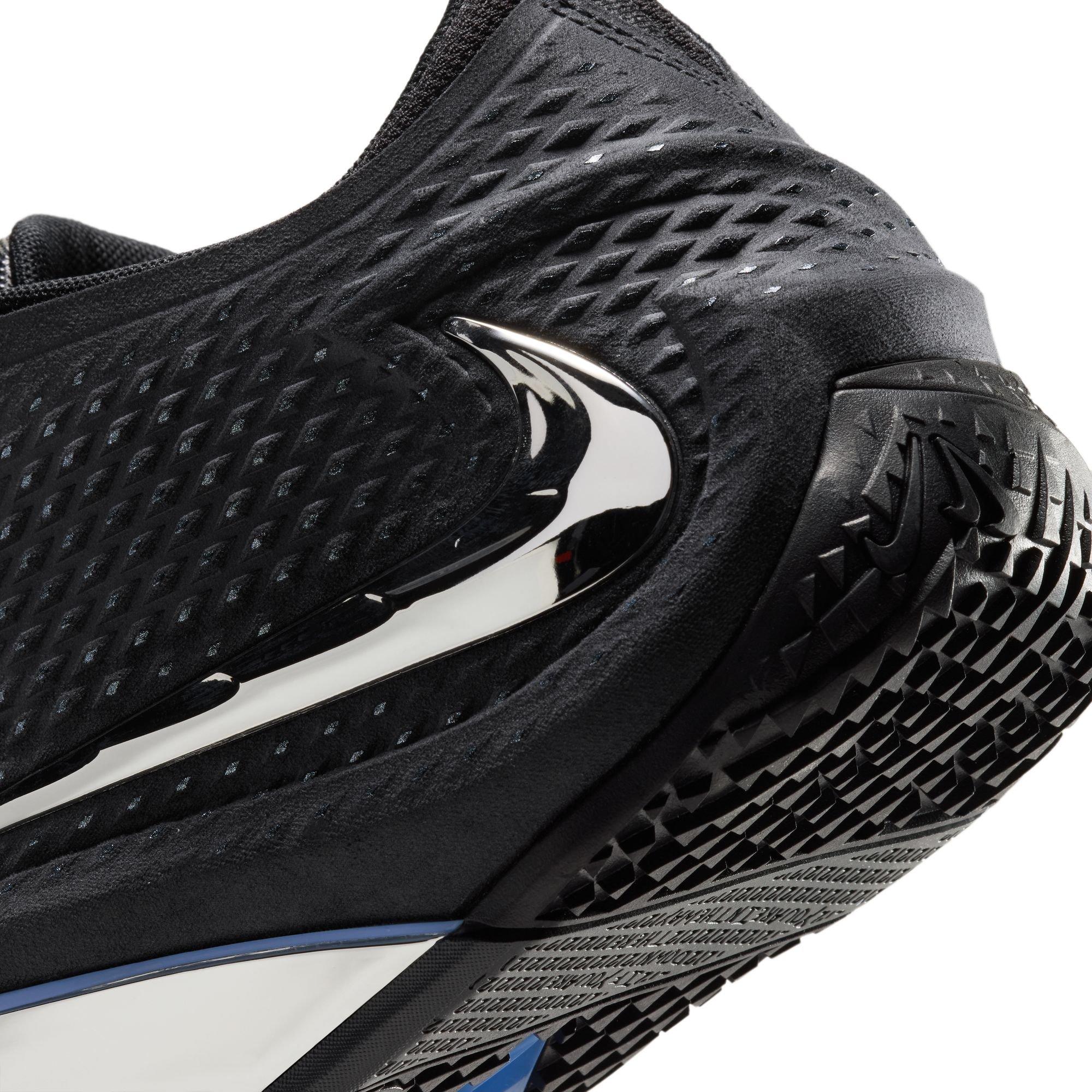 Nike Ja 4 "Dark Mode" Men's Basketball Shoe - BLACK/METALLIC SILVER/COBALT BLISS