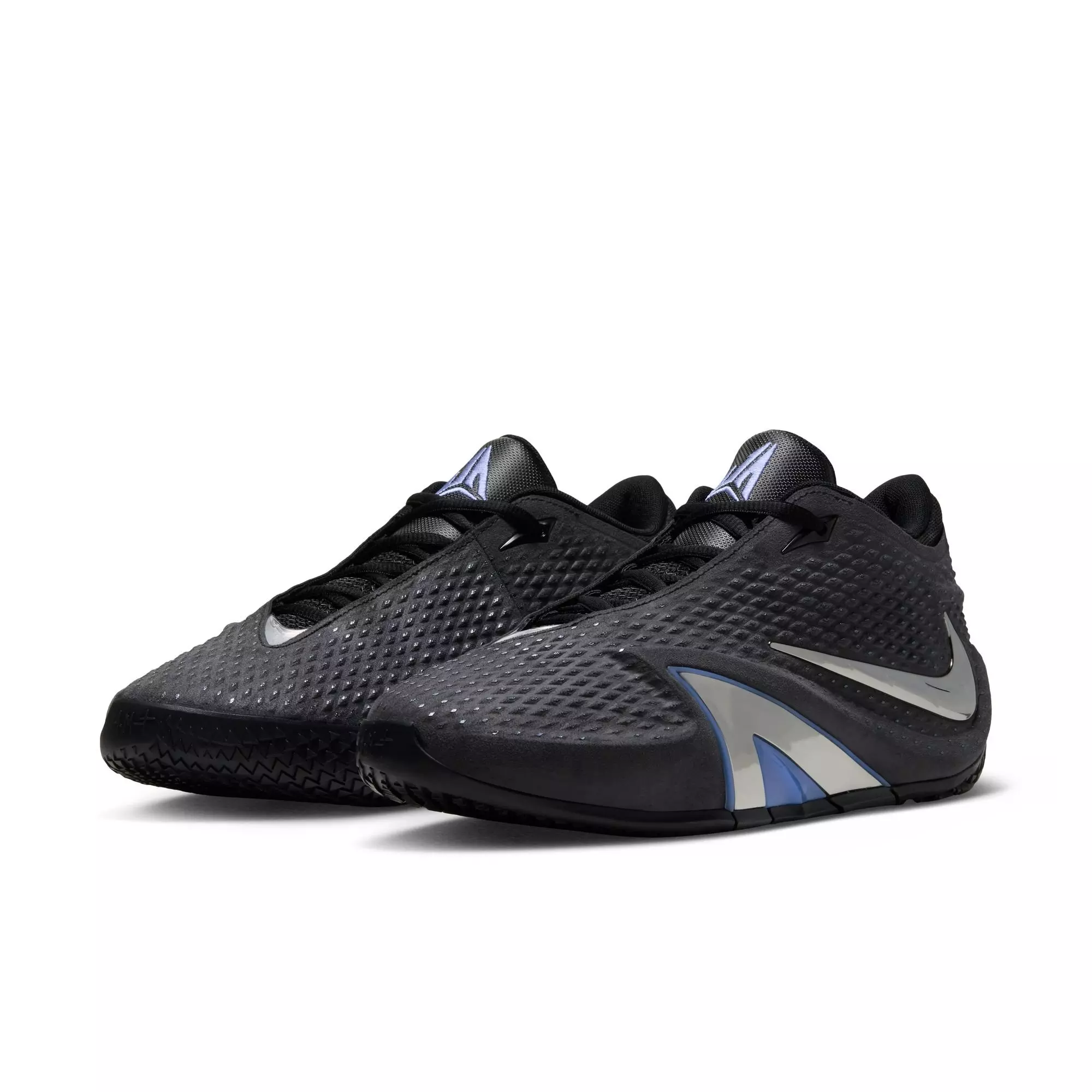 Nike Ja 4 "Dark Mode" Men's Basketball Shoe - BLACK/METALLIC SILVER/COBALT BLISS