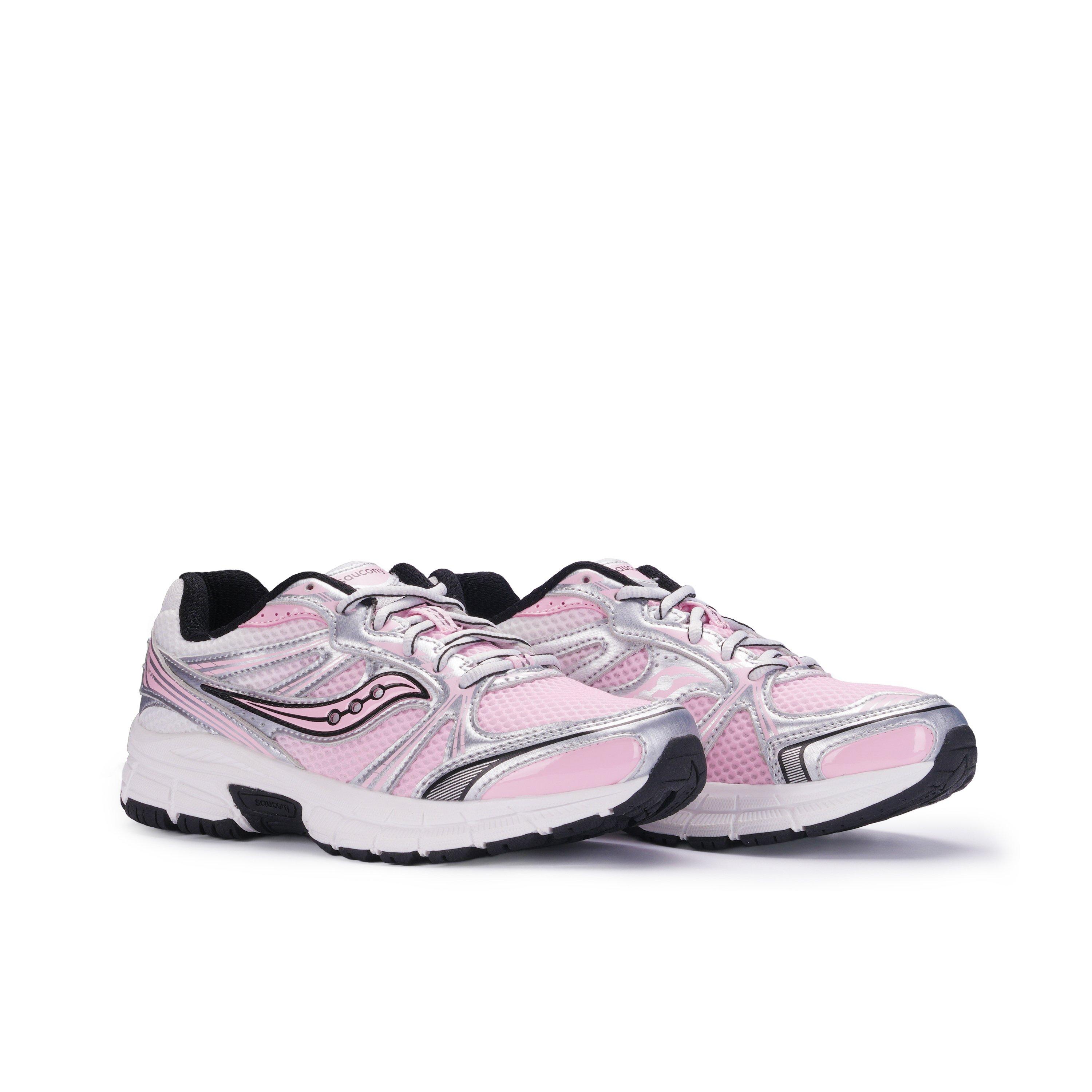 Saucony Grid Legacy "Pink/White/Silver" Grade School Girls' Shoe - WHITE/PINK/SILVER