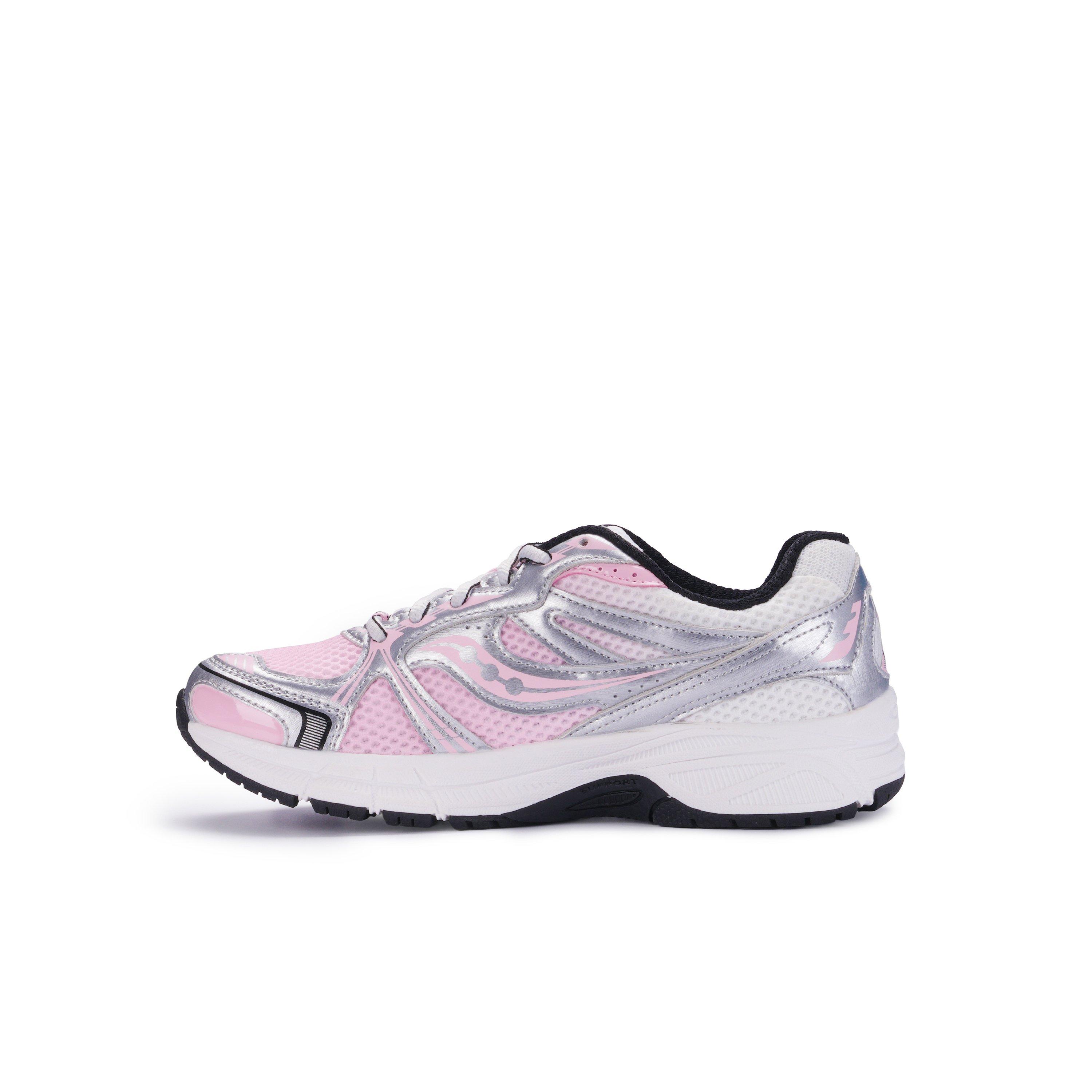 Saucony Grid Legacy "Pink/White/Silver" Preschool Girls' Shoe - WHITE/PINK/SILVER