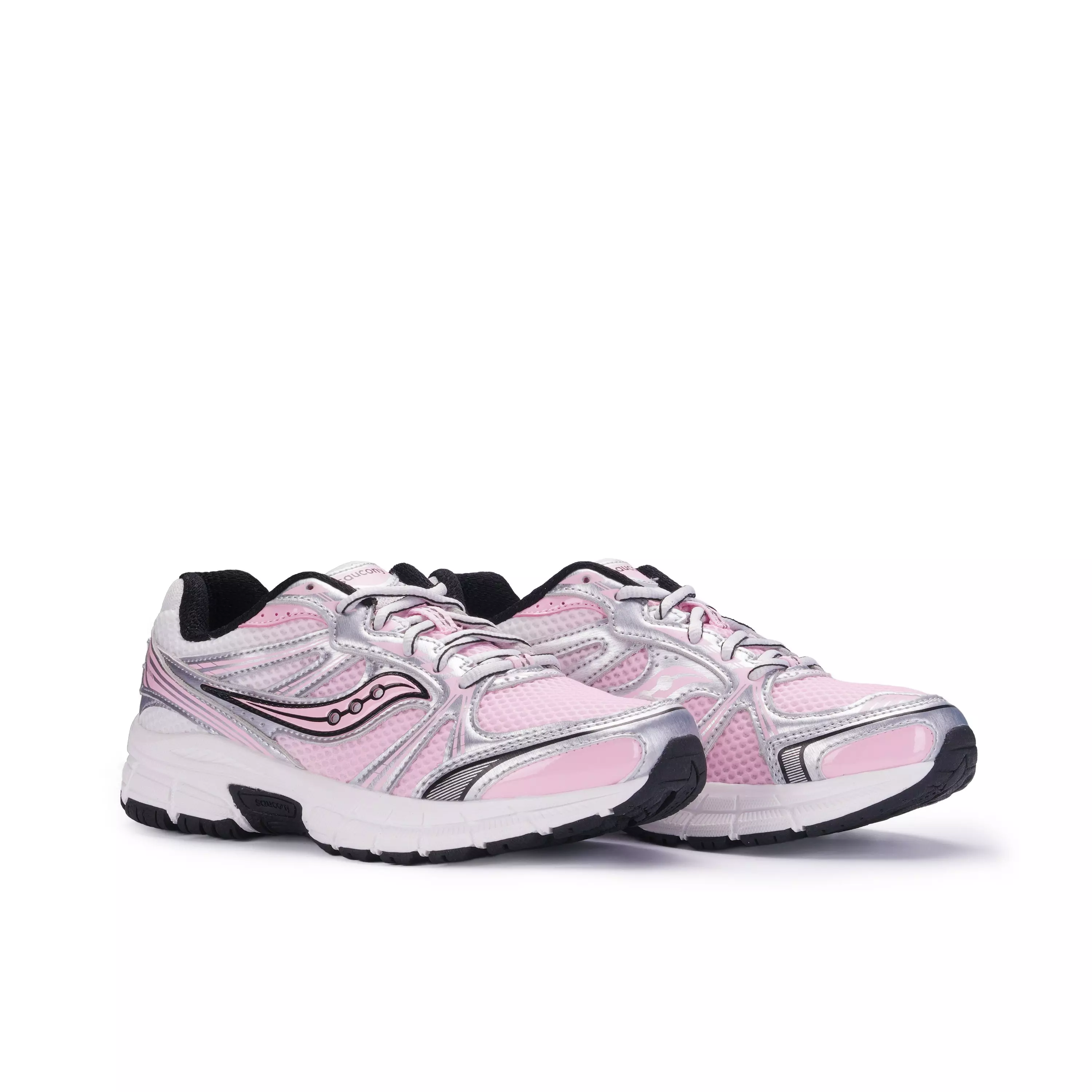 Saucony Grid Legacy "Pink/White/Silver" Preschool Girls' Shoe - WHITE/PINK/SILVER