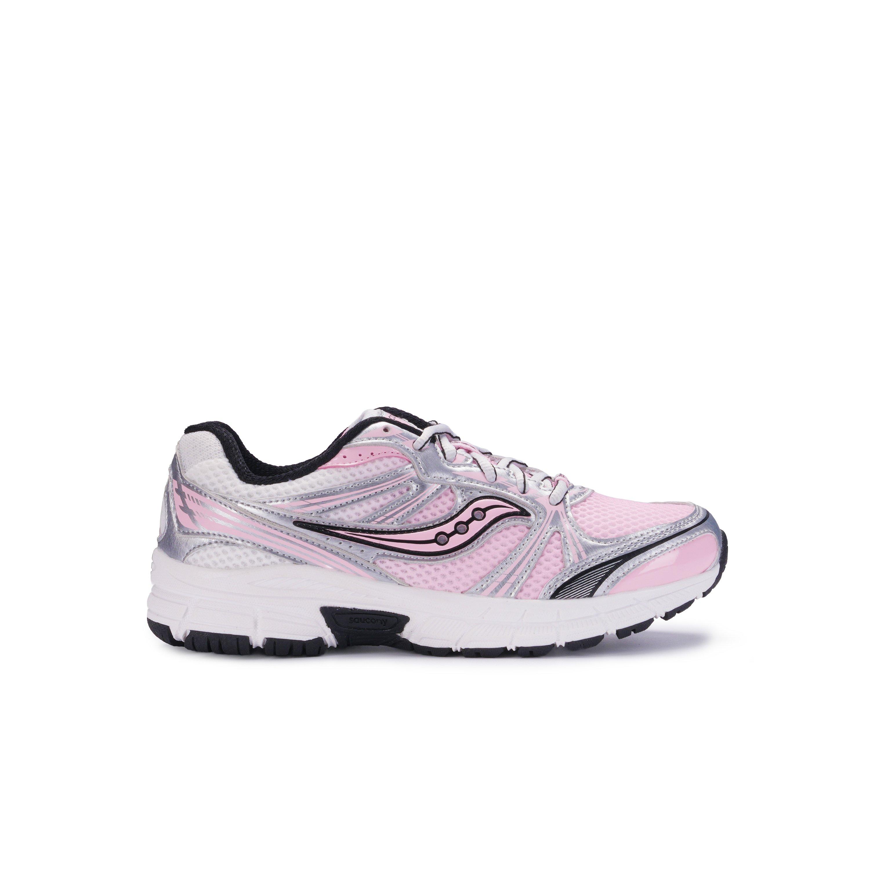Saucony Grid Legacy "Pink/White/Silver" Preschool Girls' Shoe - WHITE/PINK/SILVER