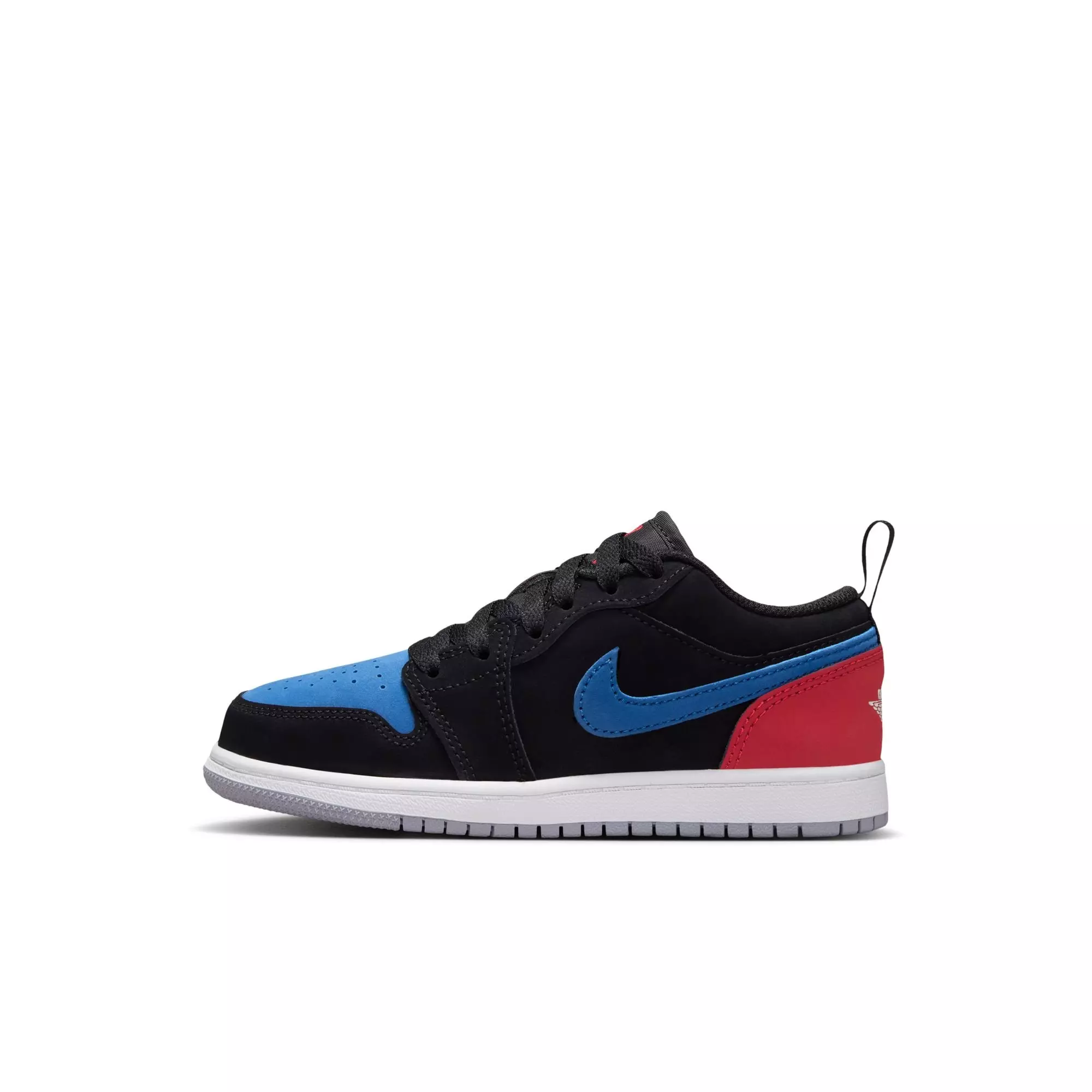 Jordan 1 Low "Black/Summit White/True Blue/Varsity Red" Preschool Boys' Shoe - BLACK/RED/BLUE