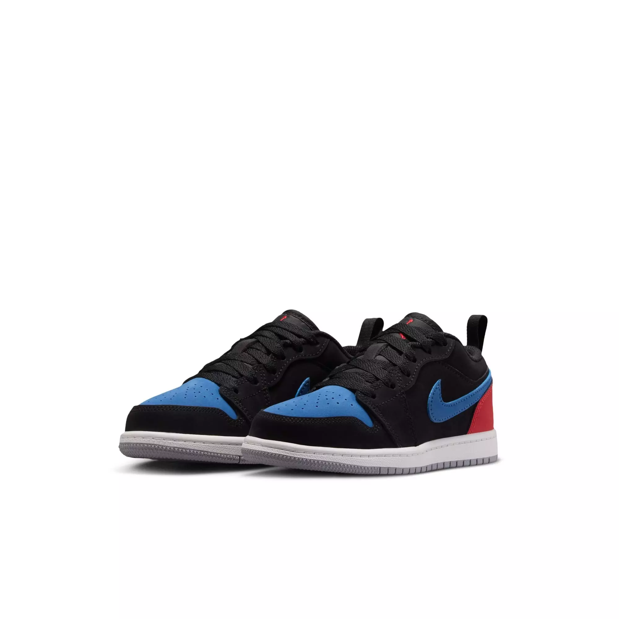 Jordan 1 Low "Black/Summit White/True Blue/Varsity Red" Preschool Boys' Shoe - BLACK/RED/BLUE