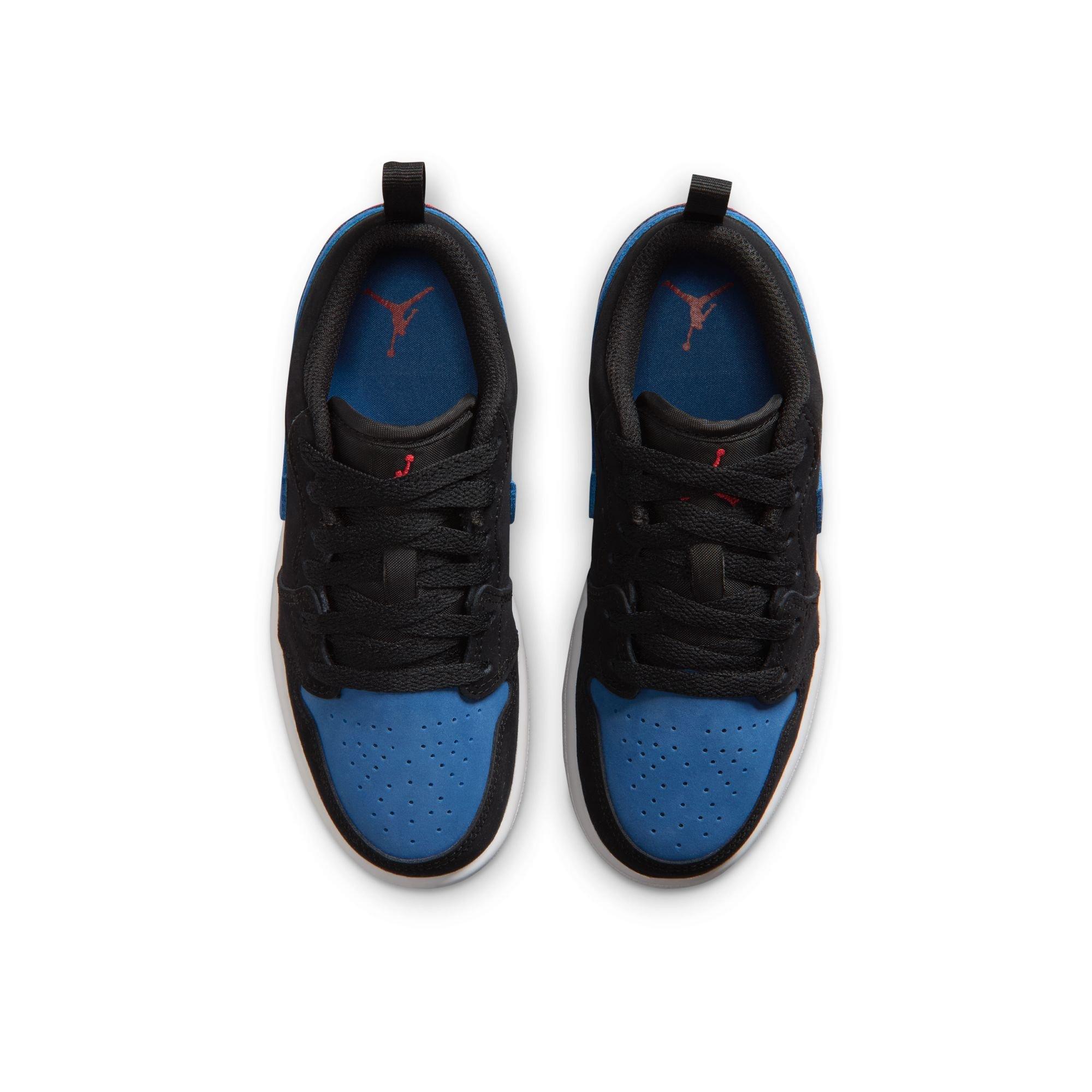 Jordan 1 Low "Black/Summit White/True Blue/Varsity Red" Preschool Boys' Shoe - BLACK/RED/BLUE