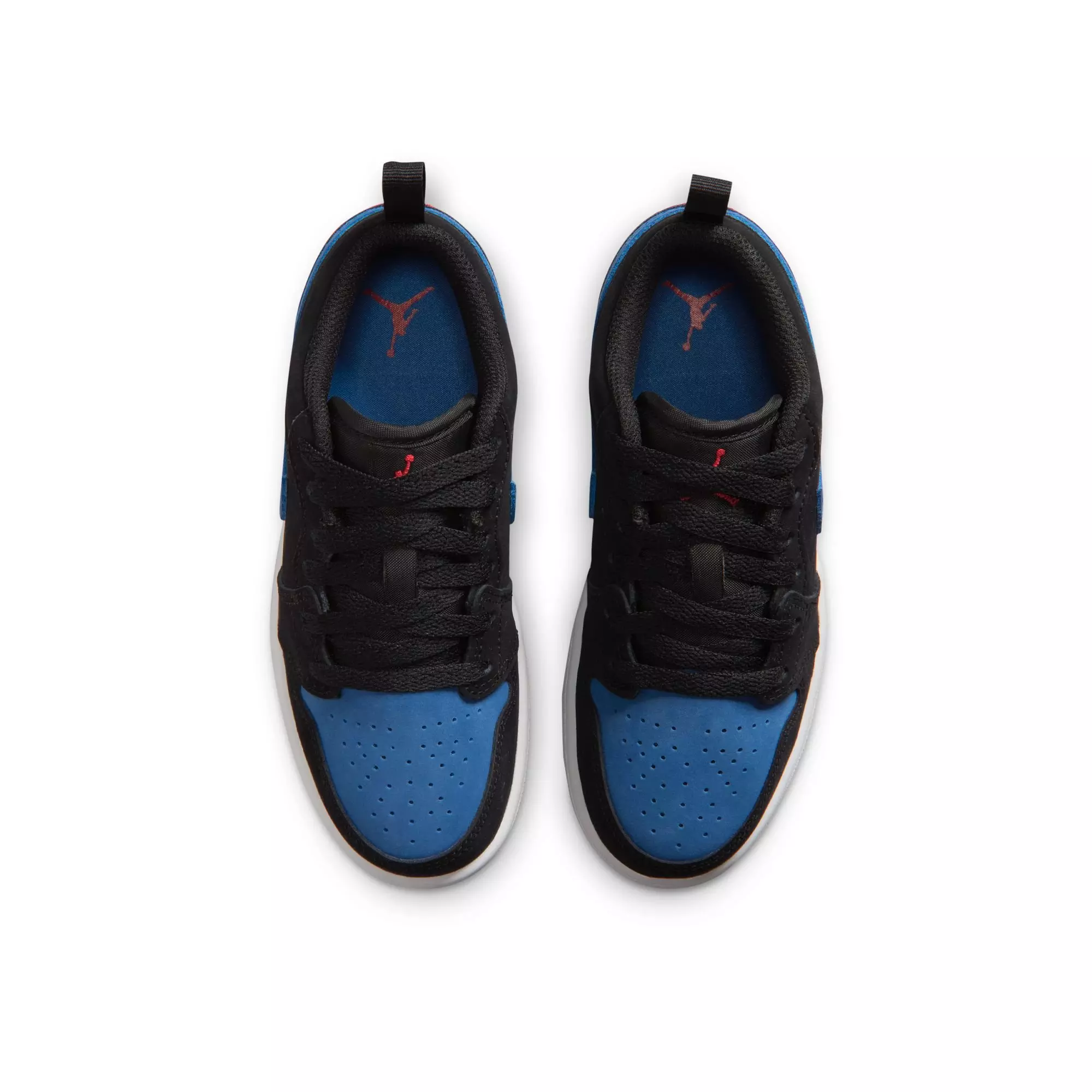 Jordan 1 Low "Black/Summit White/True Blue/Varsity Red" Preschool Boys' Shoe - BLACK/RED/BLUE