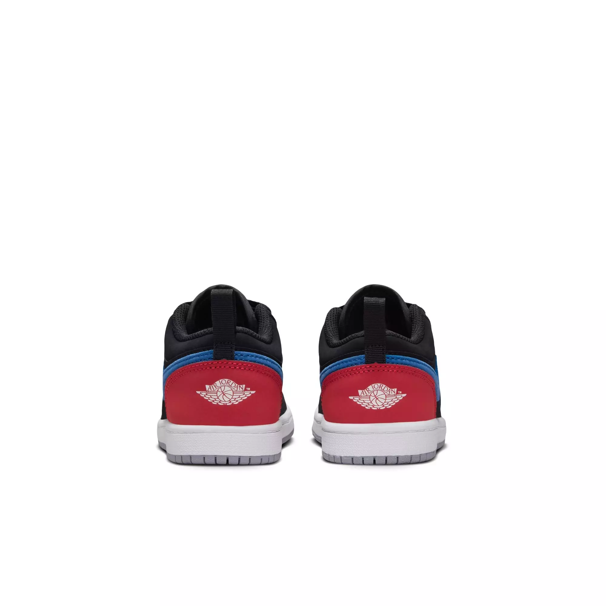 Jordan 1 Low "Black/Summit White/True Blue/Varsity Red" Preschool Boys' Shoe - BLACK/RED/BLUE