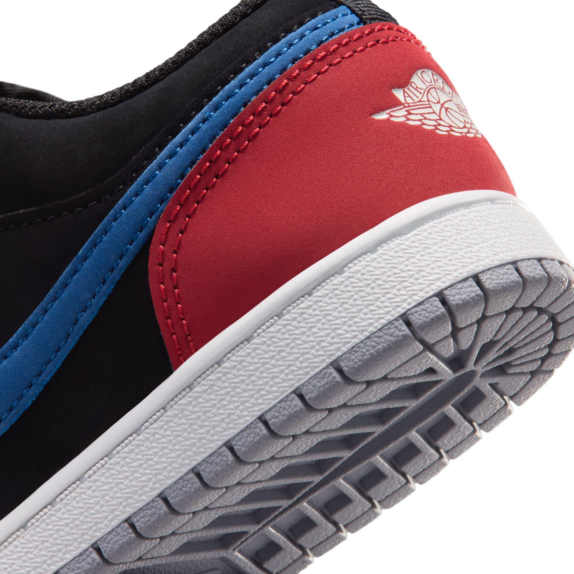 Jordan 1 Low "Black/Summit White/True Blue/Varsity Red" Preschool Boys' Shoe - BLACK/RED/BLUE