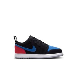 Jordan 1 Low "Black/Summit White/True Blue/Varsity Red" Preschool Boys' Shoe - BLACK/RED/BLUE