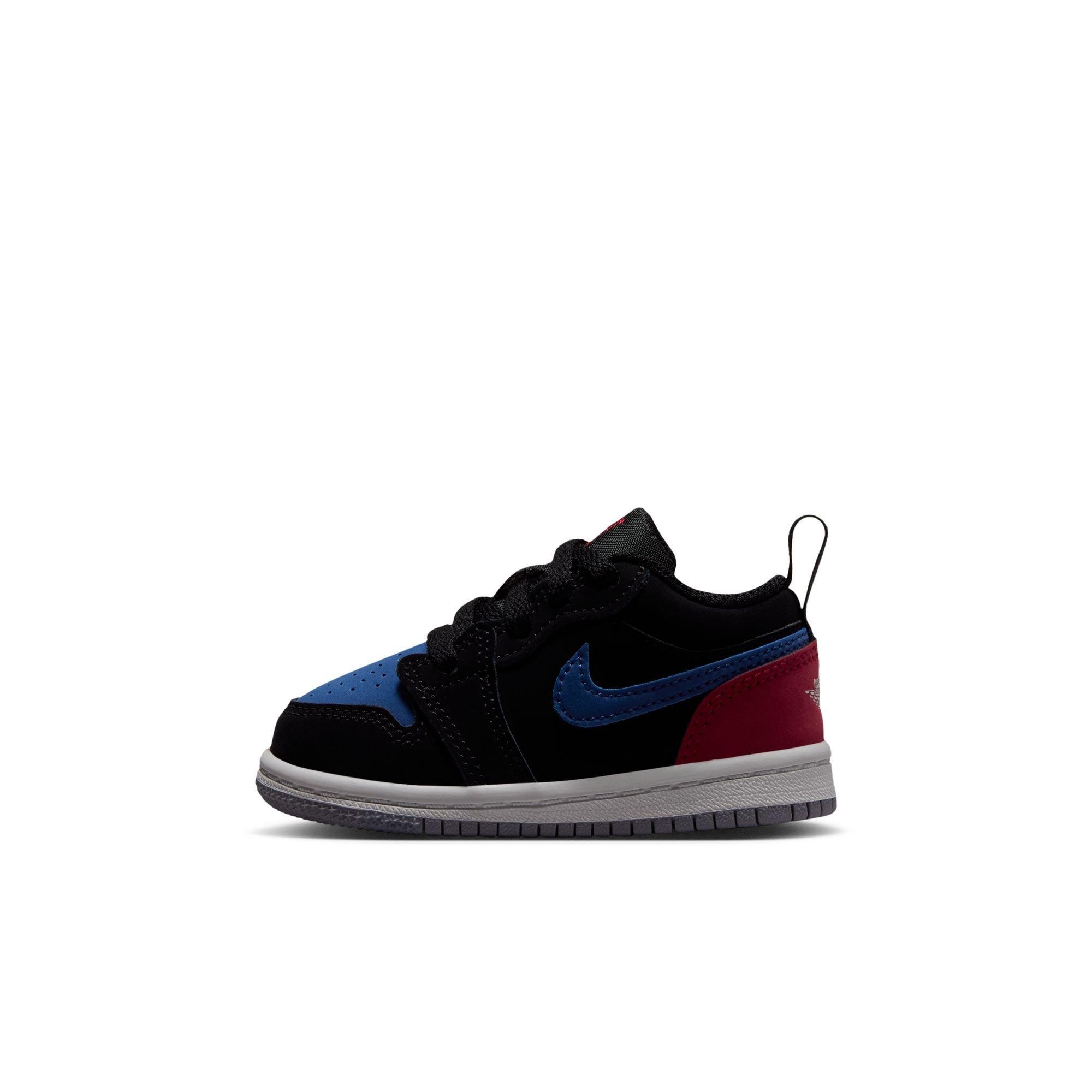 Jordan 1 Low Toddler Boys' "Black/Summit White/True Blue/Varsity Red" Shoe