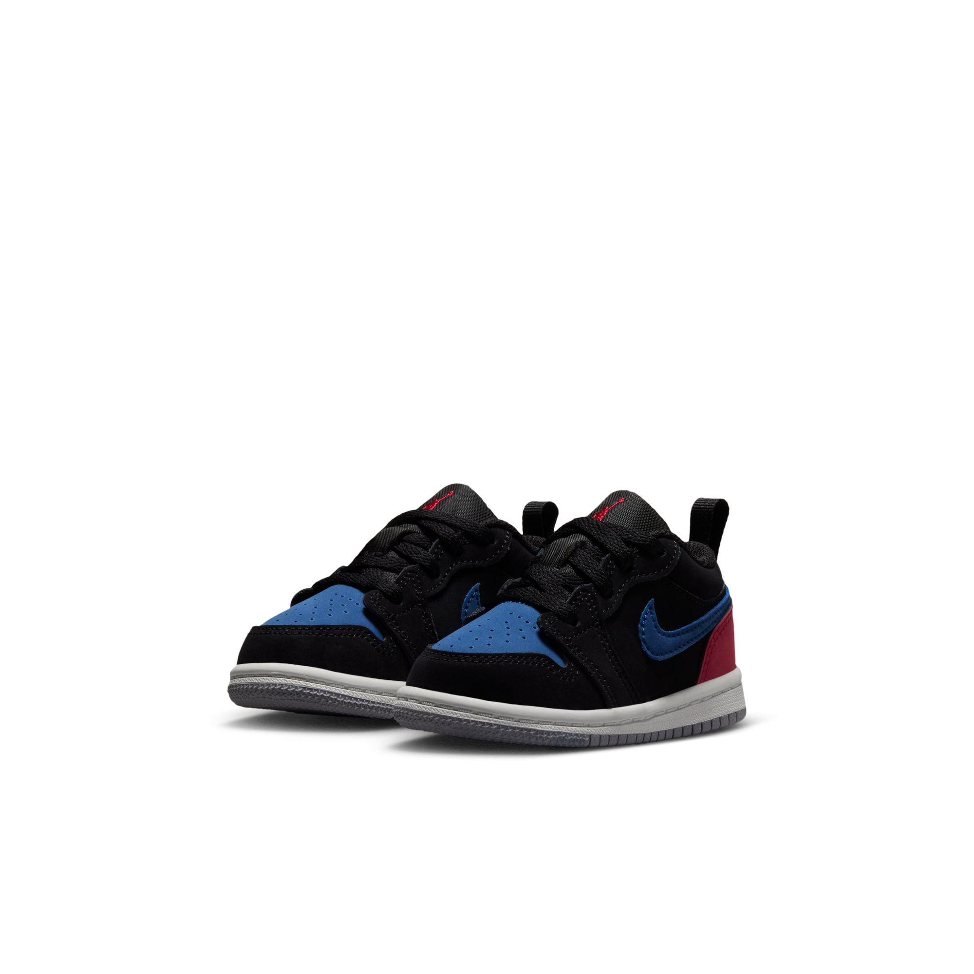 Jordan 1 Low Toddler Boys' "Black/Summit White/True Blue/Varsity Red" Shoe