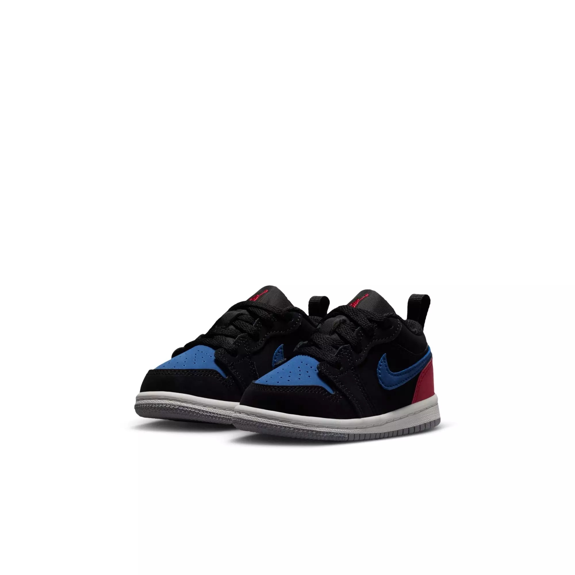 Jordan 1 Low "Black/Summit White/True Blue/Varsity Red" Toddler Boys' Shoe - BLACK/RED/BLUE