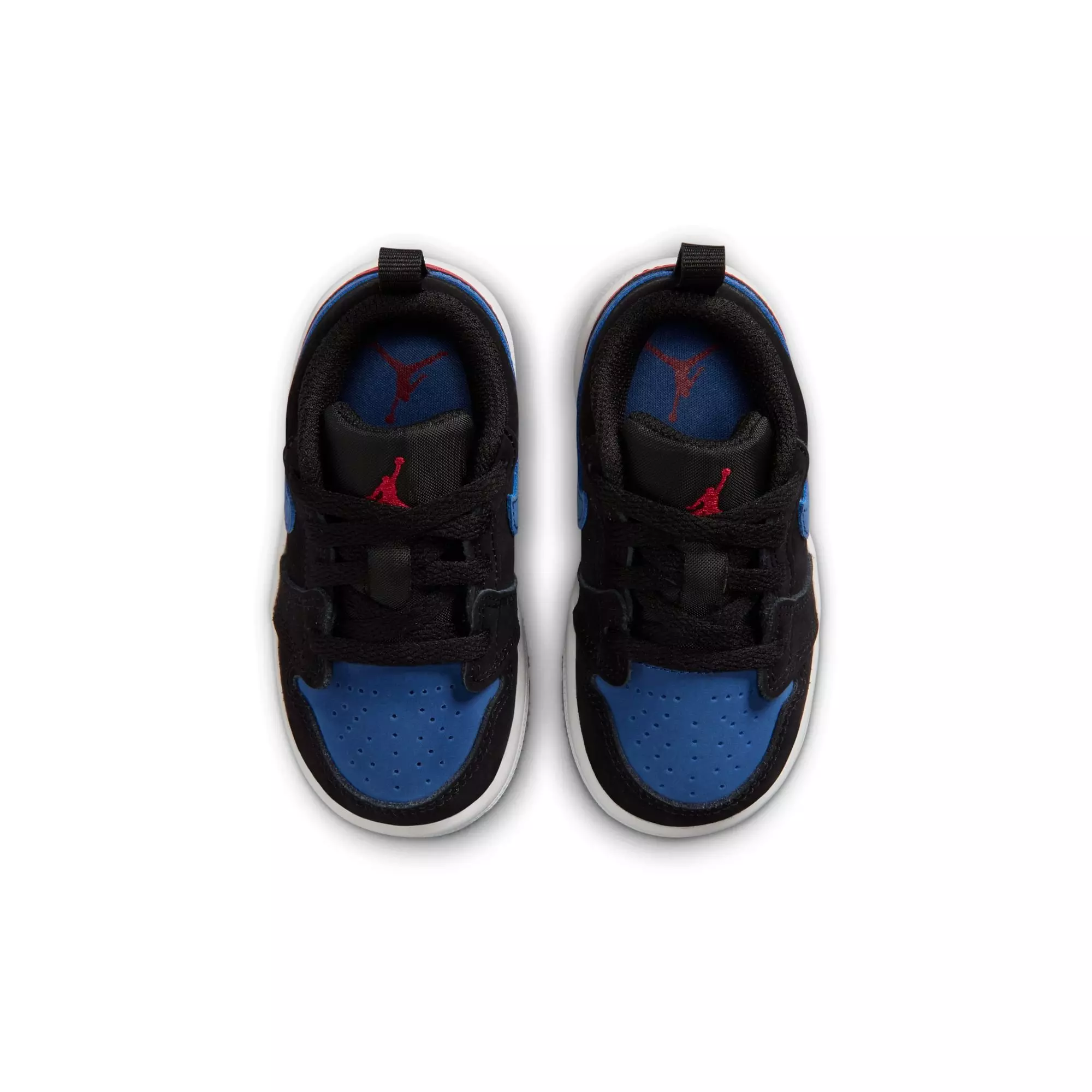Jordan 1 Low "Black/Summit White/True Blue/Varsity Red" Toddler Boys' Shoe - BLACK/RED/BLUE