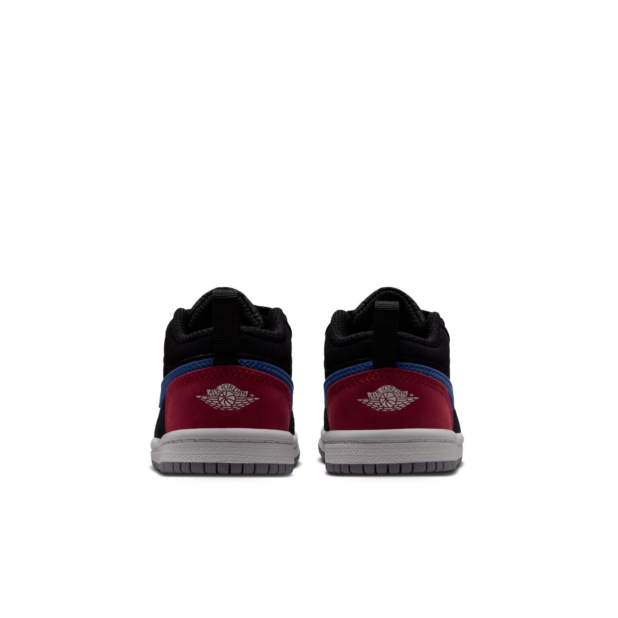 Jordan 1 Low Toddler Boys' "Black/Summit White/True Blue/Varsity Red" Shoe