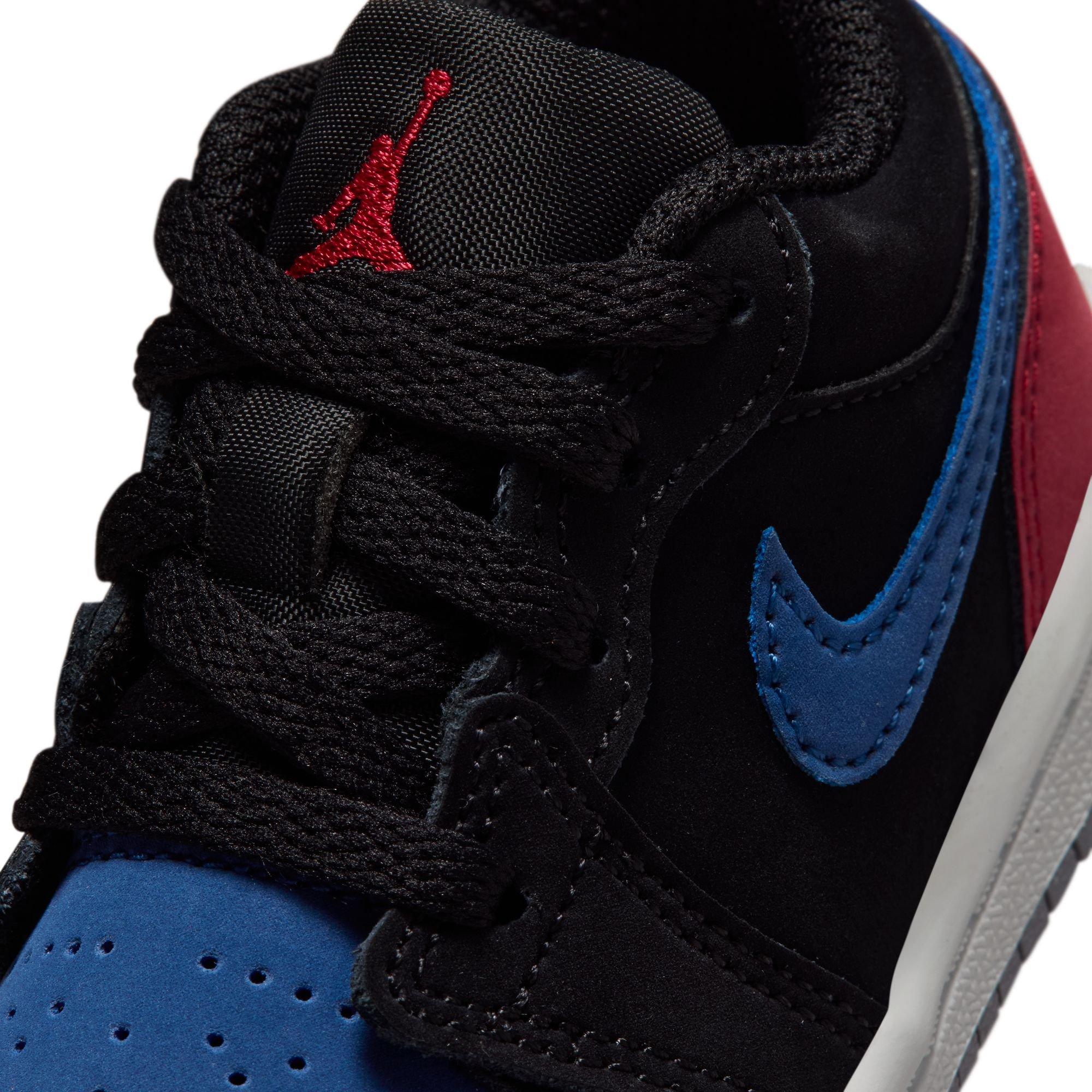 Jordan 1 Low Toddler Boys' "Black/Summit White/True Blue/Varsity Red" Shoe