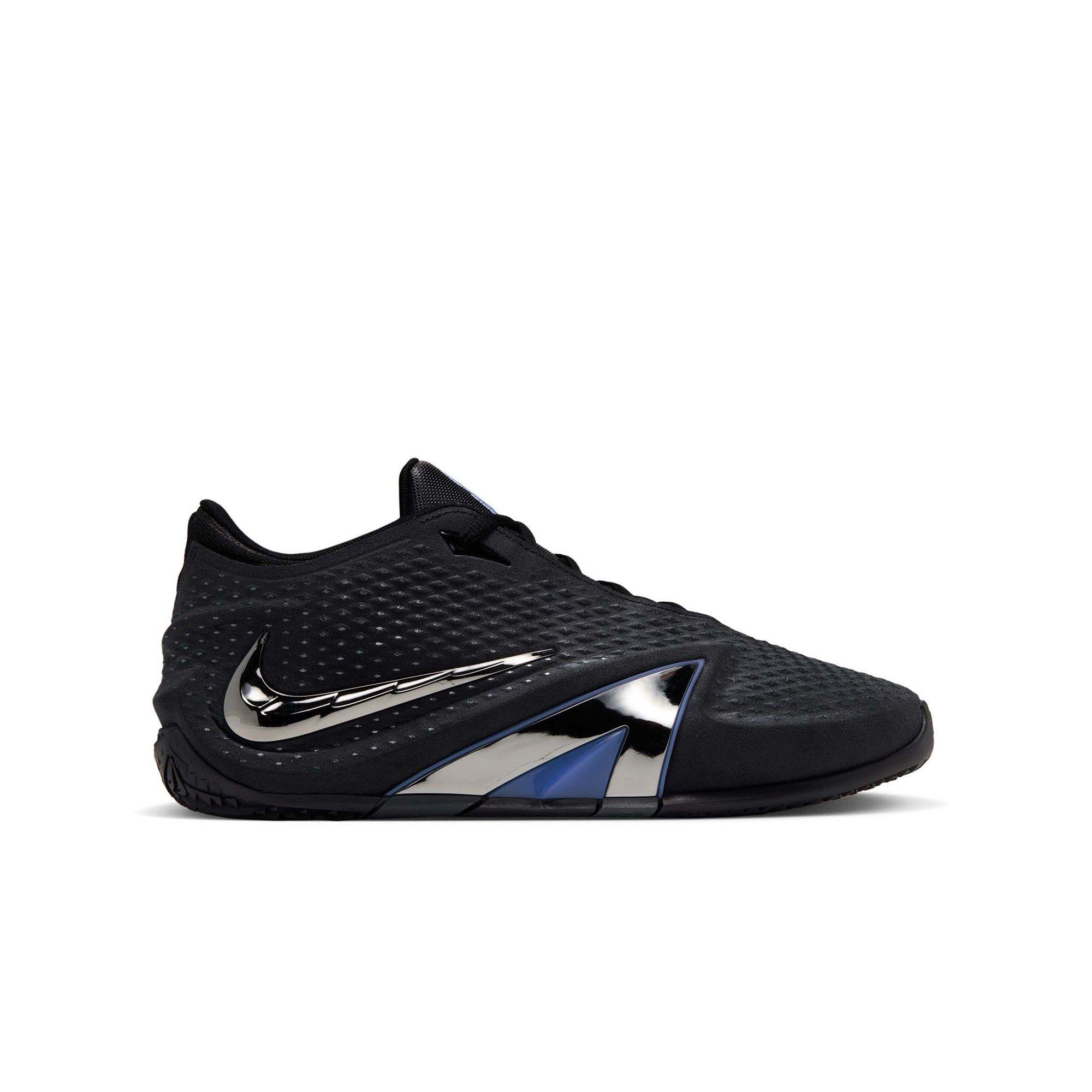 Nike Ja 4 "Dark Mode" Grade School Kids' Basketball Shoe - BLACK/METALLIC SILVER/COBALT BLISS