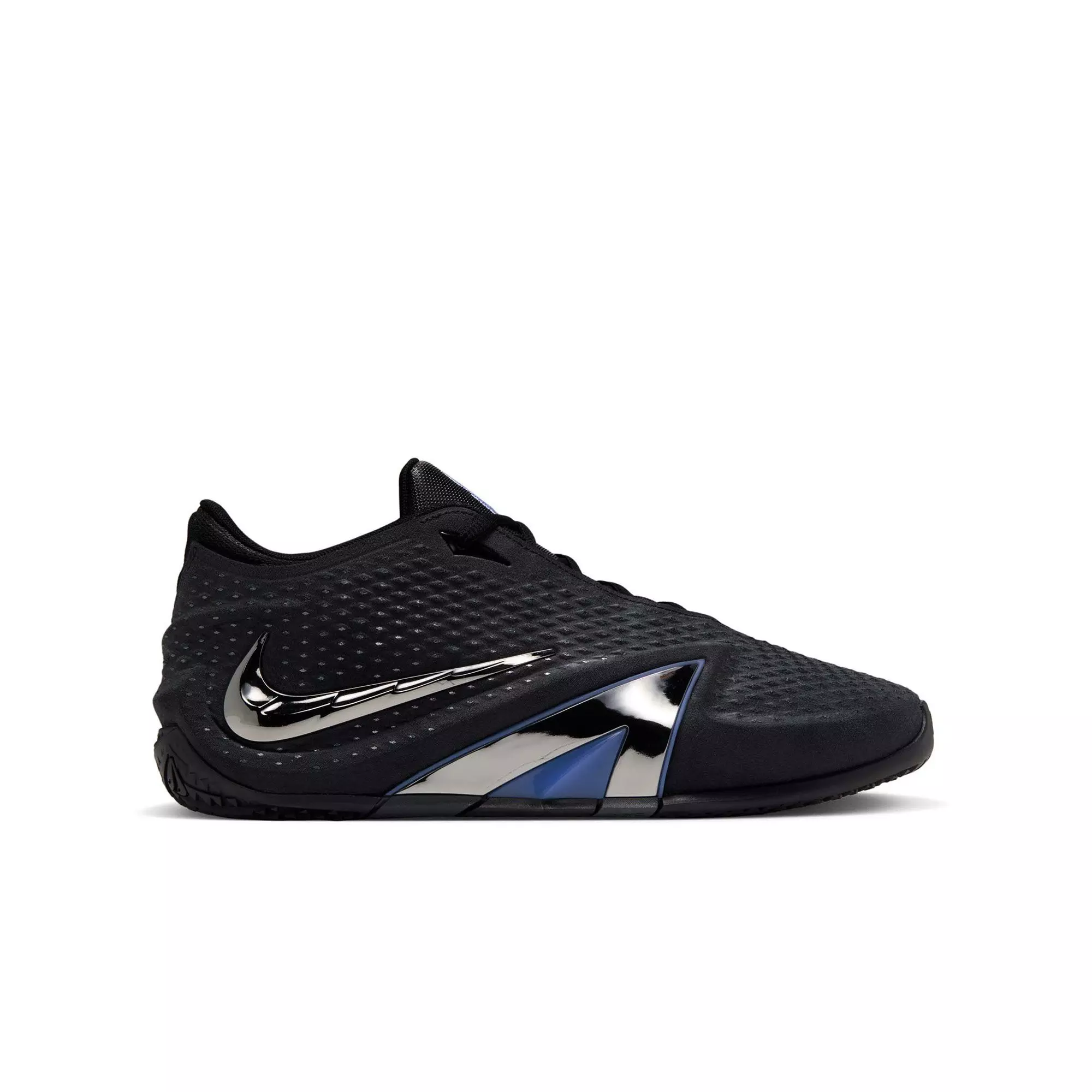 Nike Ja 4 "Dark Mode" Grade School Kids' Basketball Shoe - BLACK/METALLIC SILVER/COBALT BLISS