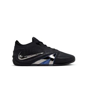 Nike Ja 4 "Dark Mode" Grade School Kids' Basketball Shoe - BLACK/METALLIC SILVER/COBALT BLISS