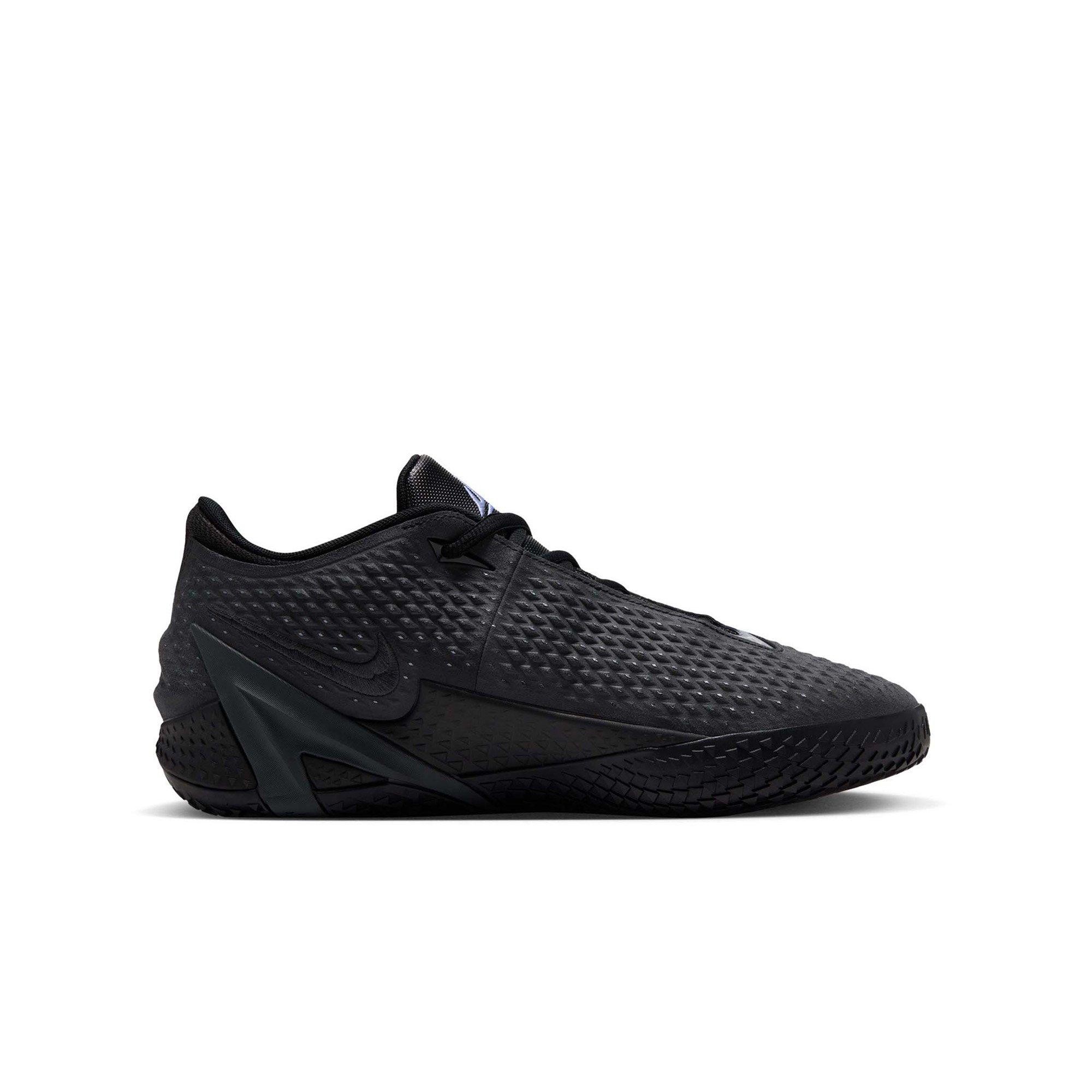 Nike Ja 4 "Dark Mode" Grade School Kids' Basketball Shoe - BLACK/METALLIC SILVER/COBALT BLISS