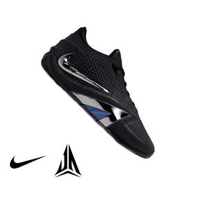 Nike Ja 4 "Dark Mode" Grade School Kids' Basketball Shoe - BLACK/METALLIC SILVER/COBALT BLISS