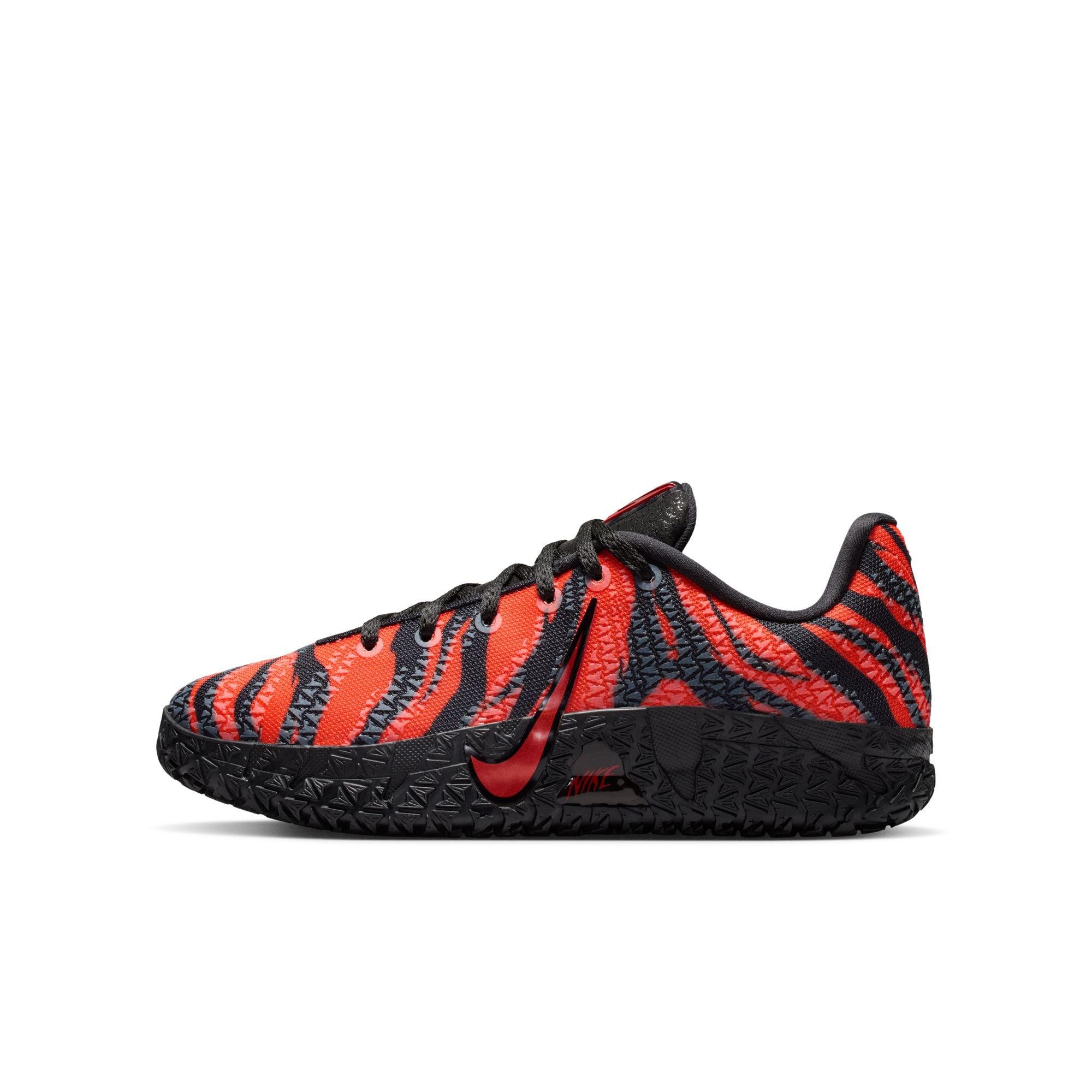 Nike Ja 3 "Tiger" Grade School Kids' Basketball Shoe - SAFETY ORANGE/BLACK/UNIVERSITY RED Thumbnail View 4