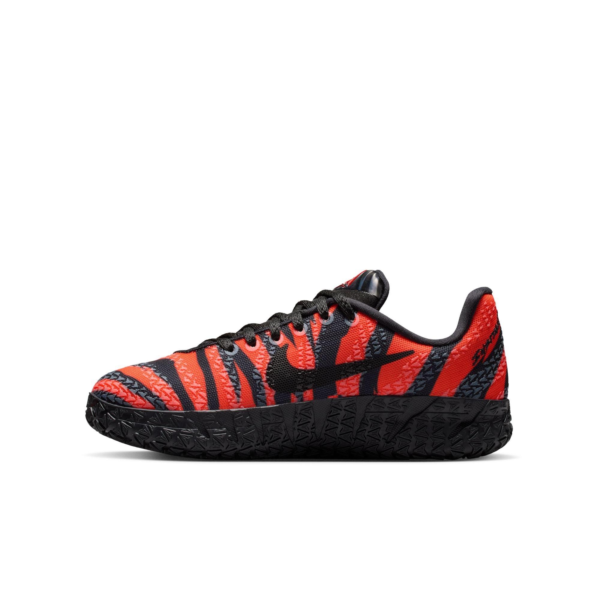 Nike Ja 3 "Tiger" Grade School Kids' Basketball Shoe - SAFETY ORANGE/BLACK/UNIVERSITY RED Thumbnail View 5
