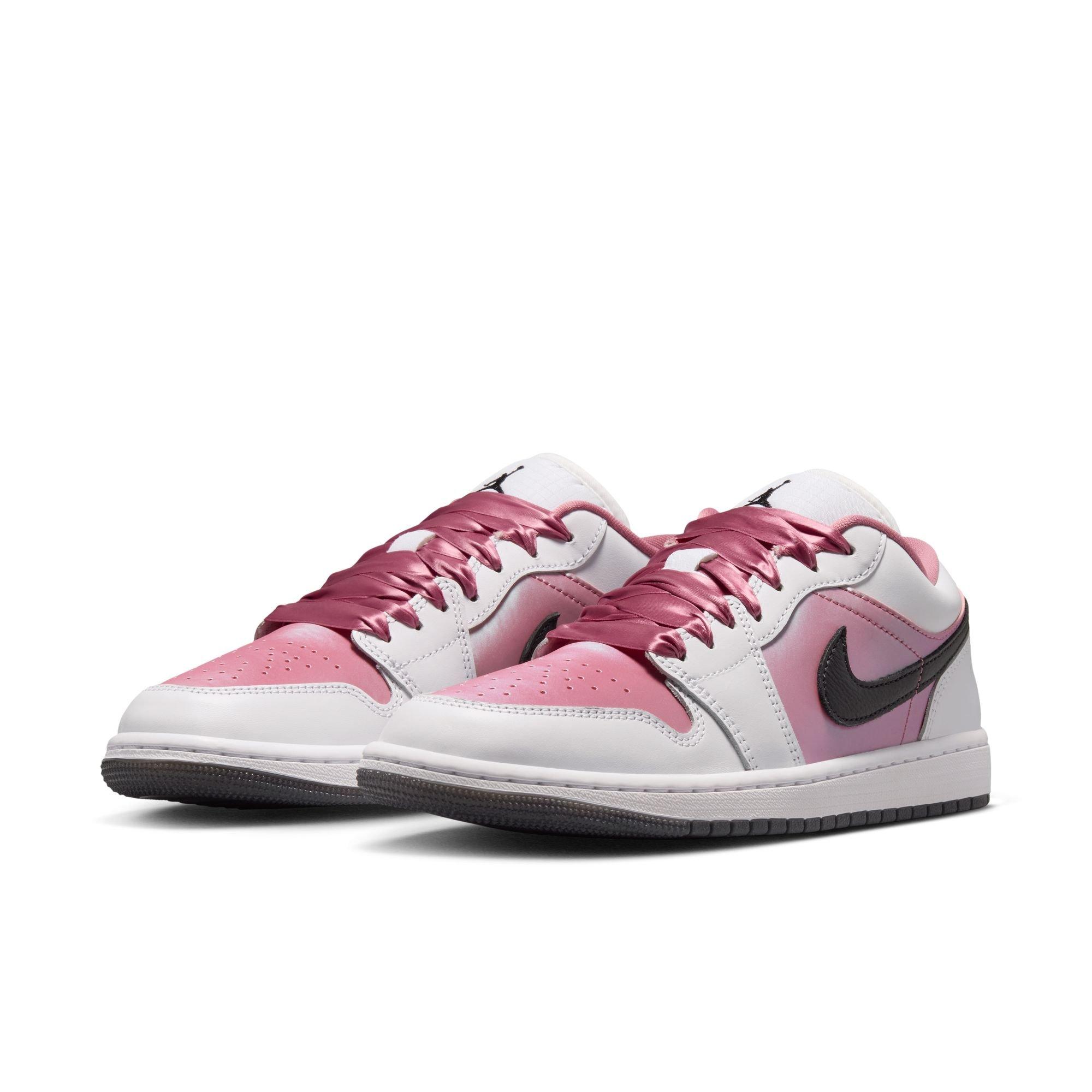 Jordan 1 Low SE "White/Desert Berry/Black" Women's Shoe - WHITE/PINK Thumbnail View 5