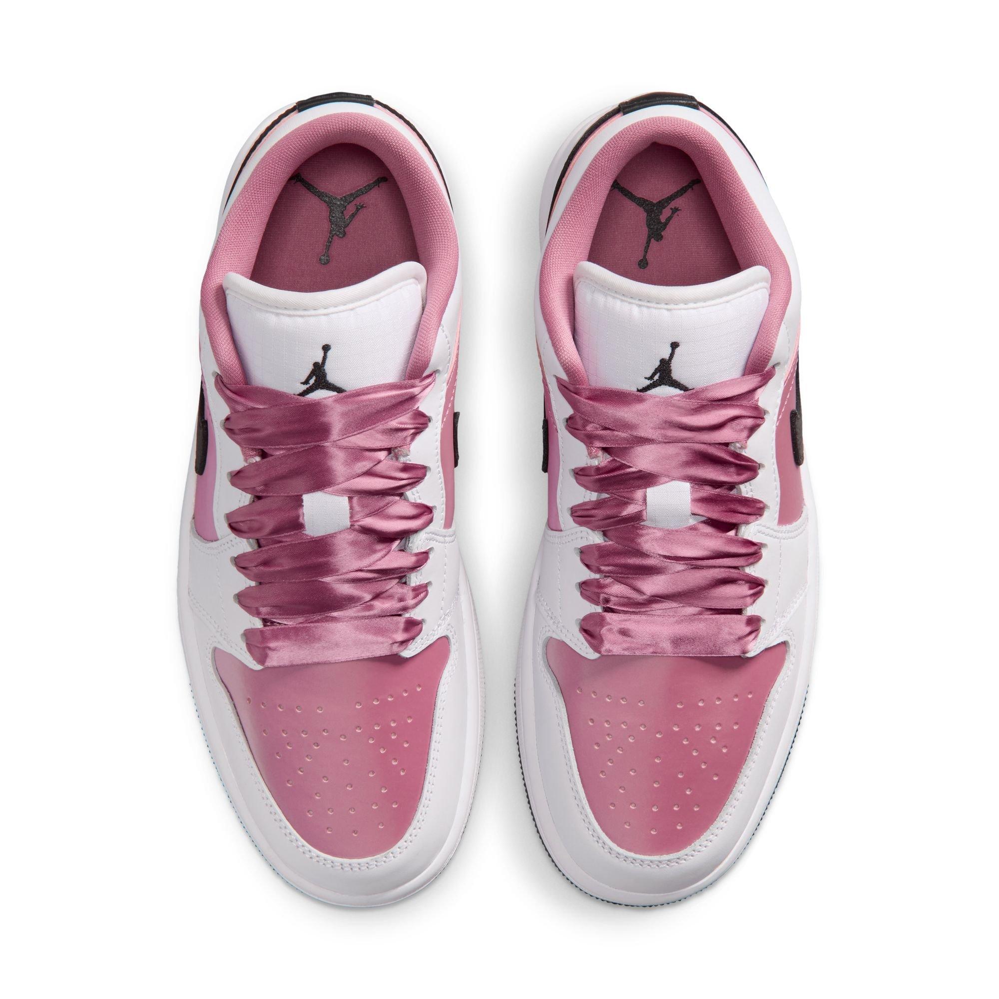 Jordan 1 Low SE "White/Desert Berry/Black" Women's Shoe - WHITE/PINK Thumbnail View 6