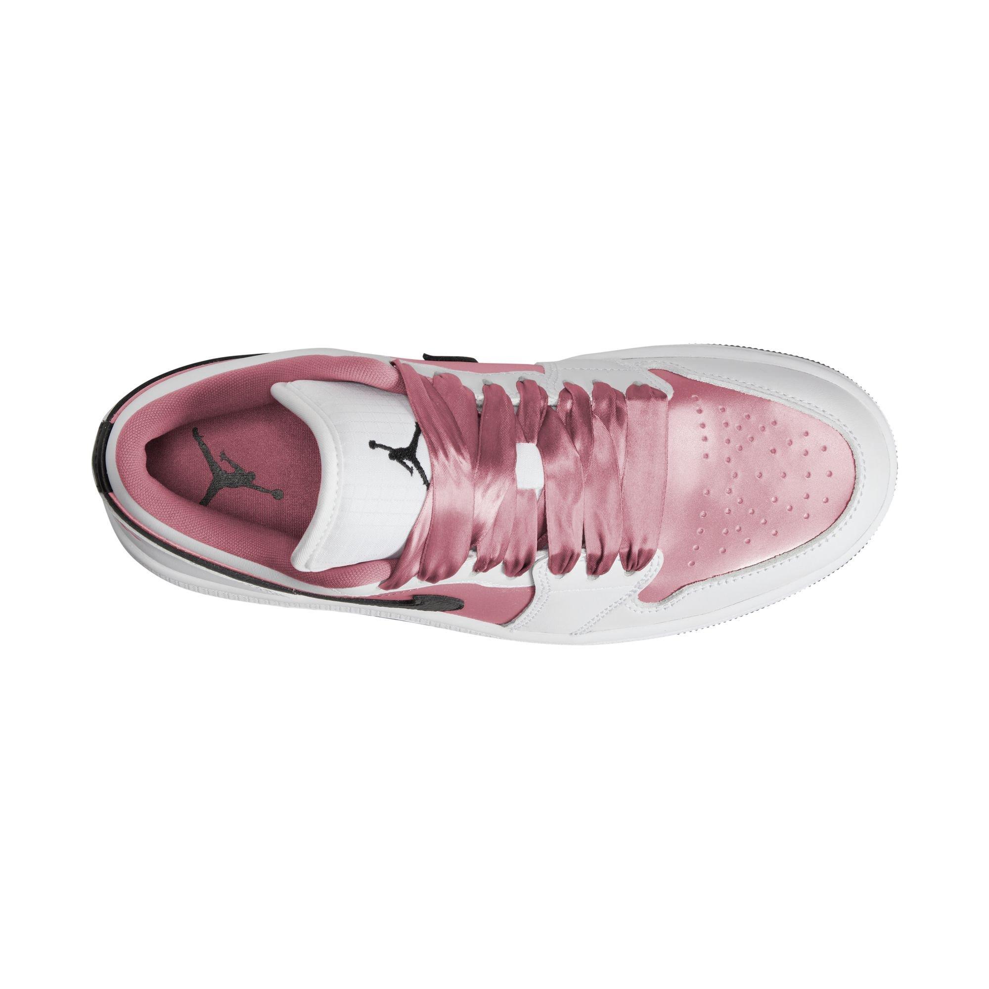 Jordan 1 Low SE "White/Desert Berry/Black" Women's Shoe - WHITE/PINK Thumbnail View 8