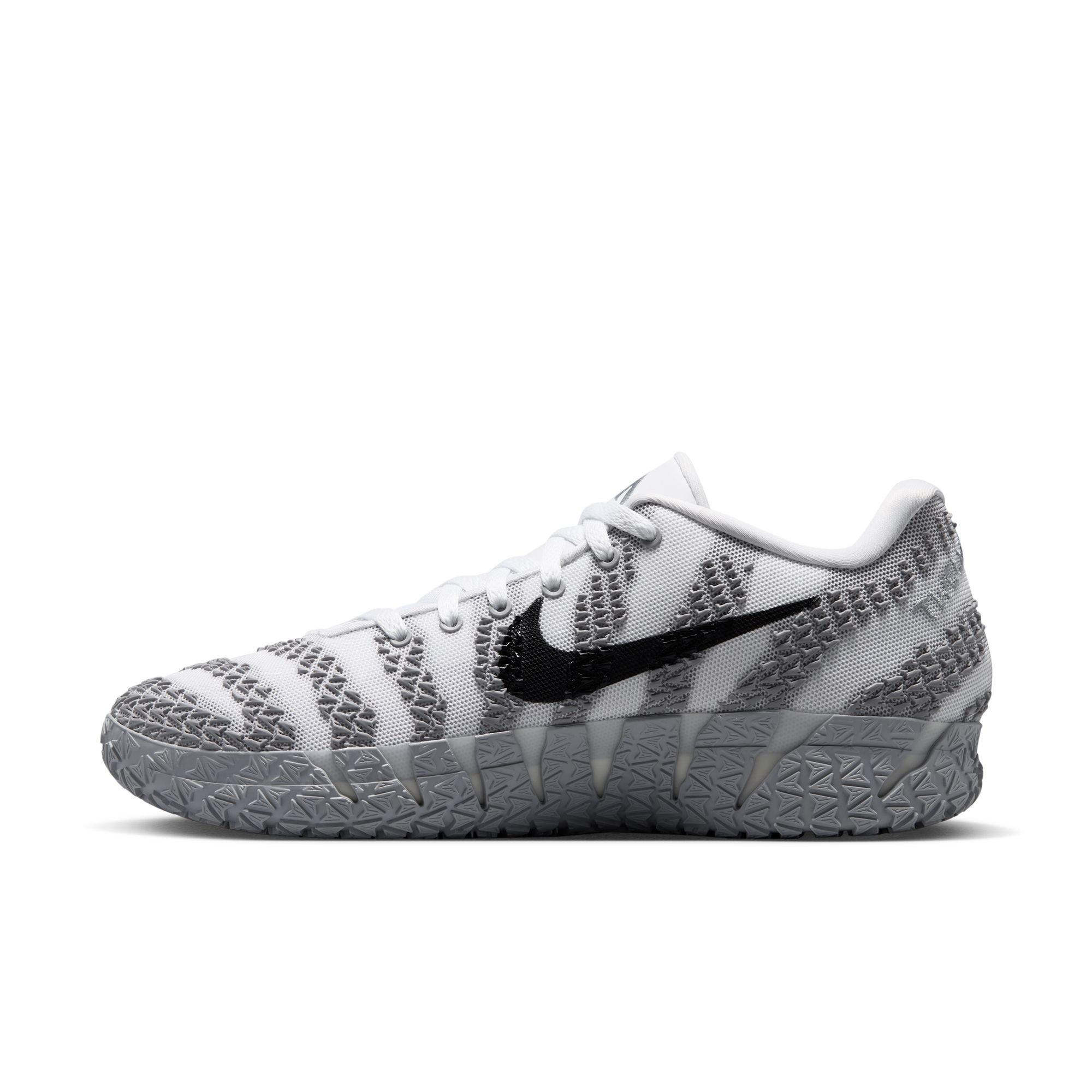 Nike Ja 3 "White/Metallic Silver/University Red" Men's Basketball Shoe - WHITE/BLACK Thumbnail View 4
