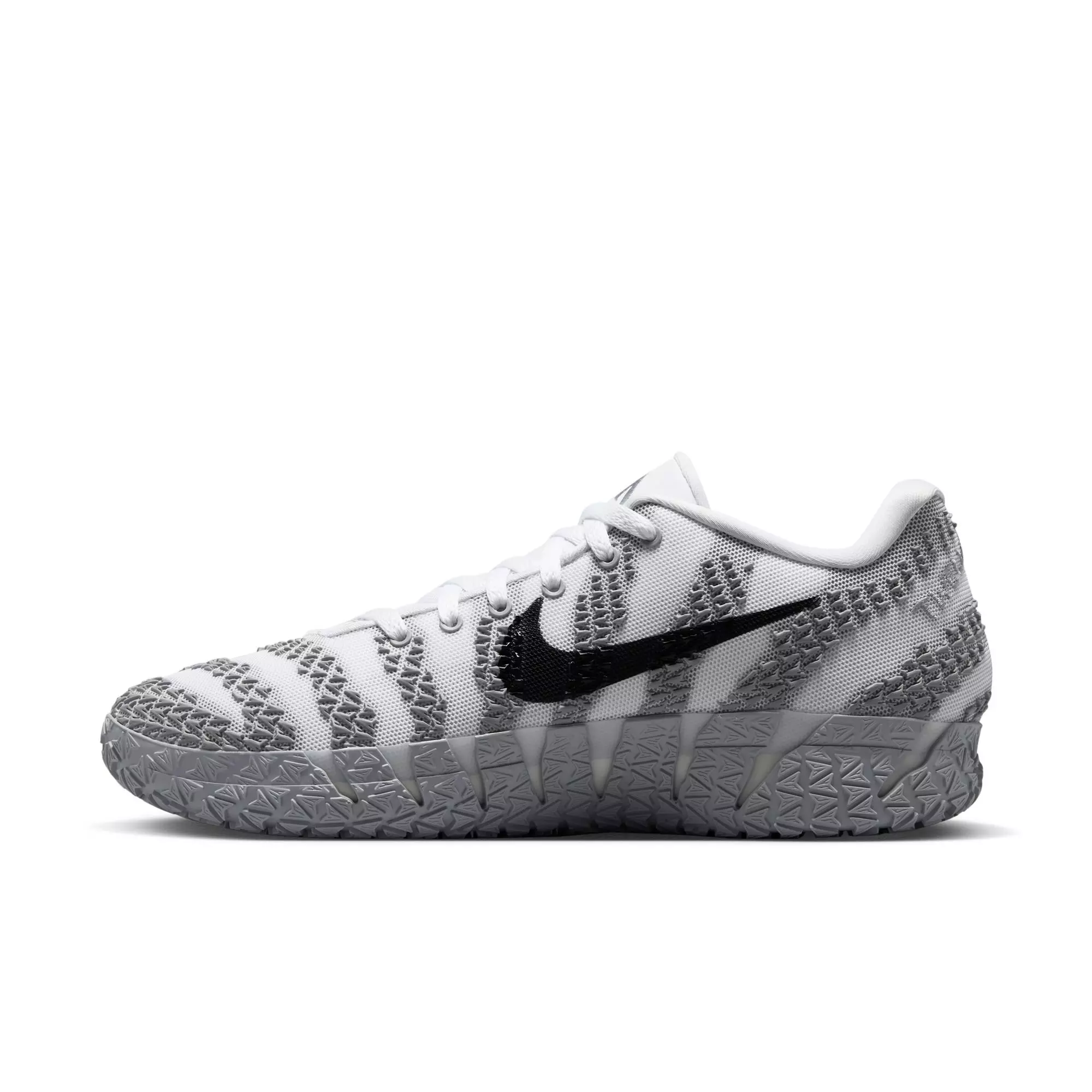 Nike Ja 3 "White/Metallic Silver/University Red" Men's Basketball Shoe - WHITE/BLACK