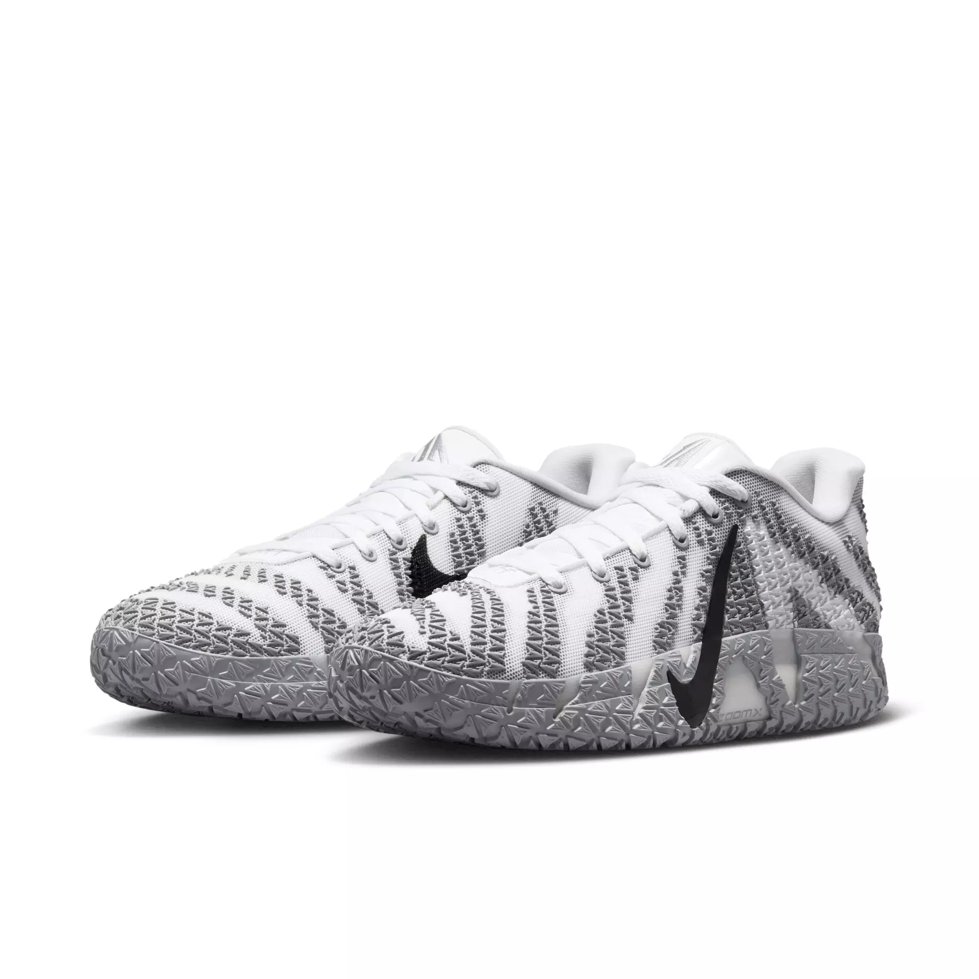 Nike Ja 3 "White/Metallic Silver/University Red" Men's Basketball Shoe - WHITE/BLACK