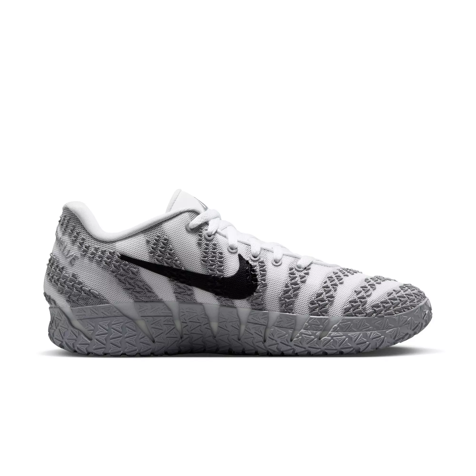 Nike Ja 3 "White/Metallic Silver/University Red" Men's Basketball Shoe - WHITE/BLACK