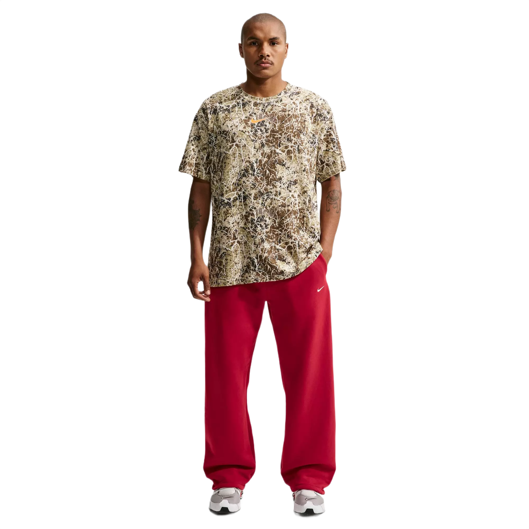 Nike Men's Solo Swoosh Bungee Pants - Red - RED