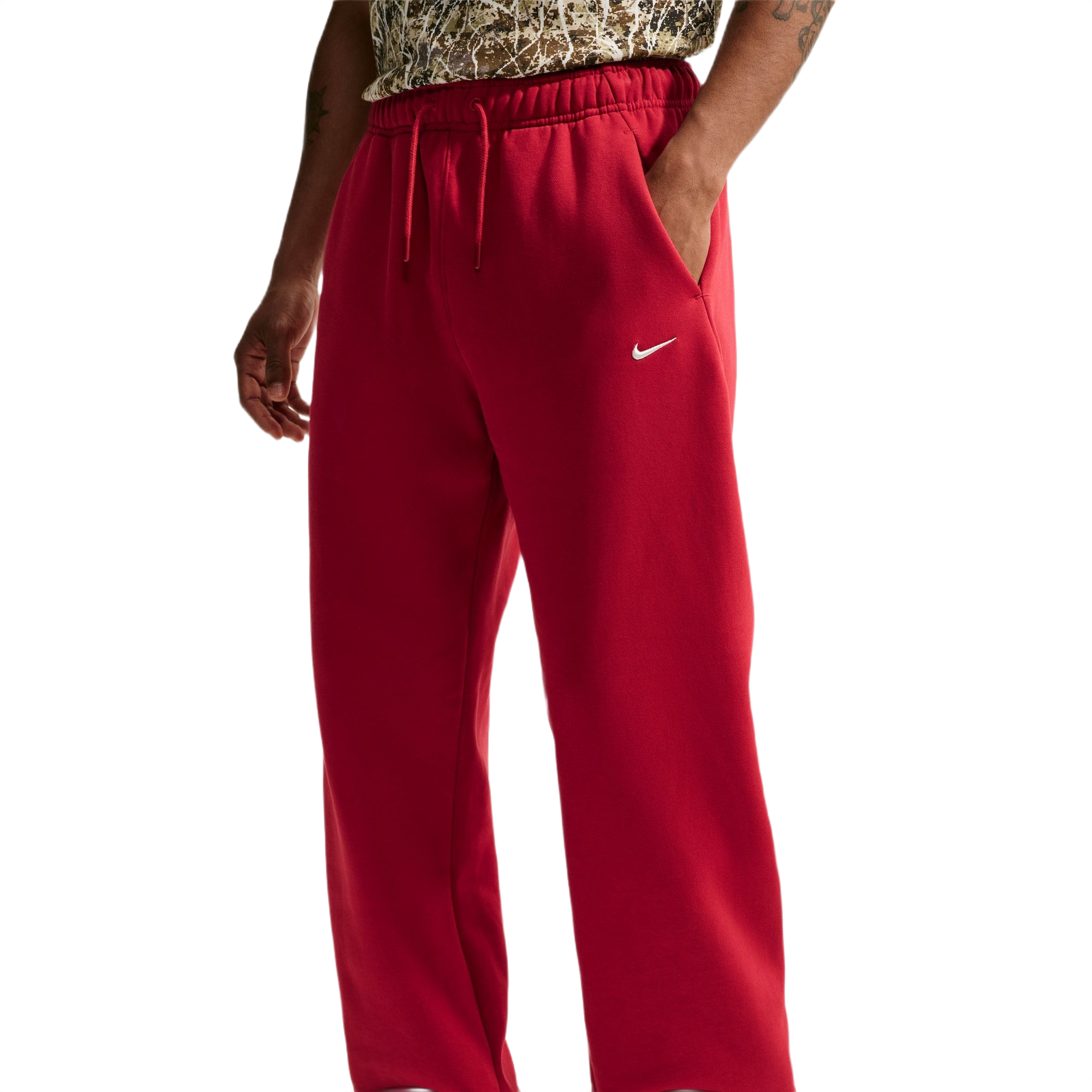 Nike Men's Solo Swoosh Bungee Pants - Red - RED