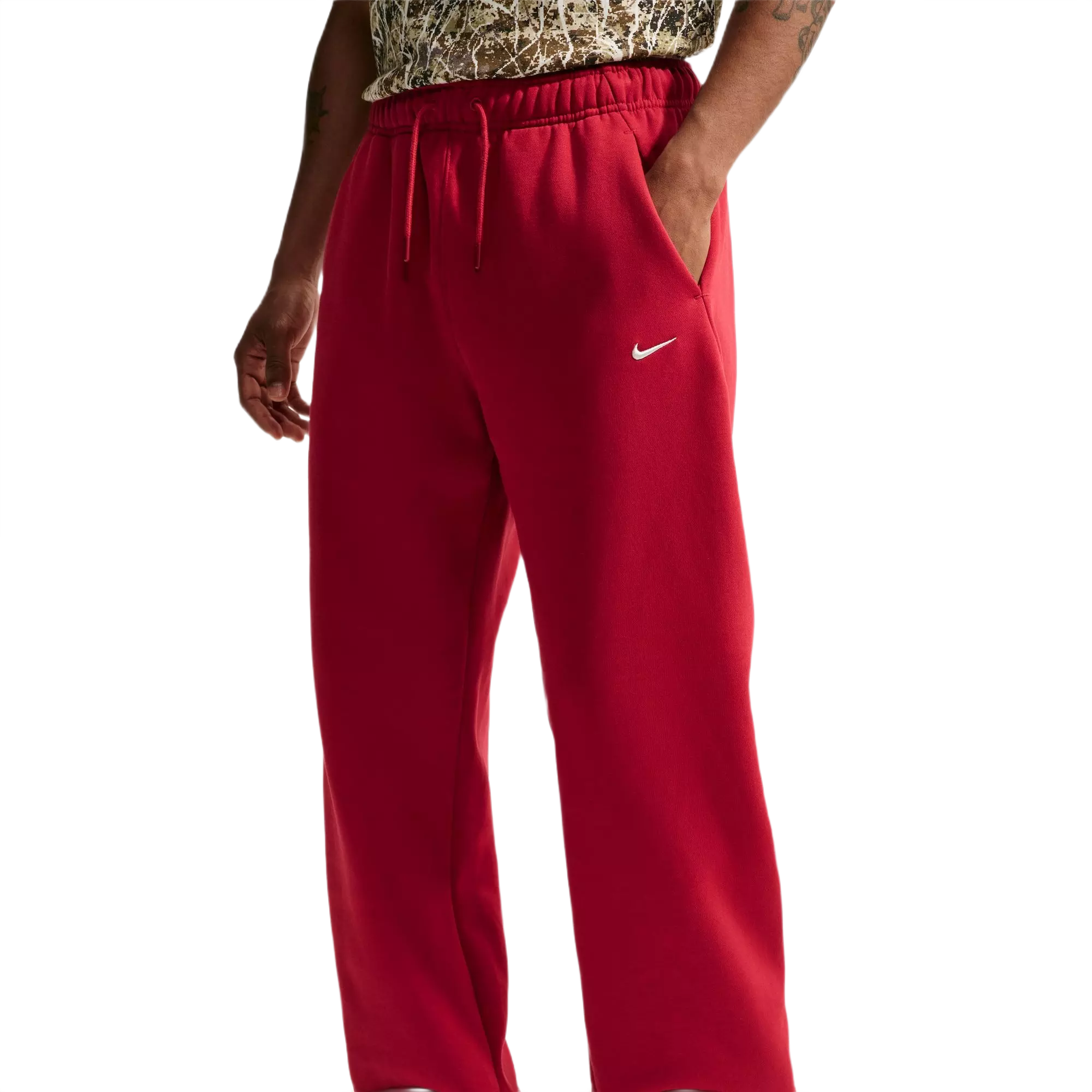 Nike Men's Solo Swoosh Bungee Pants - Red - RED