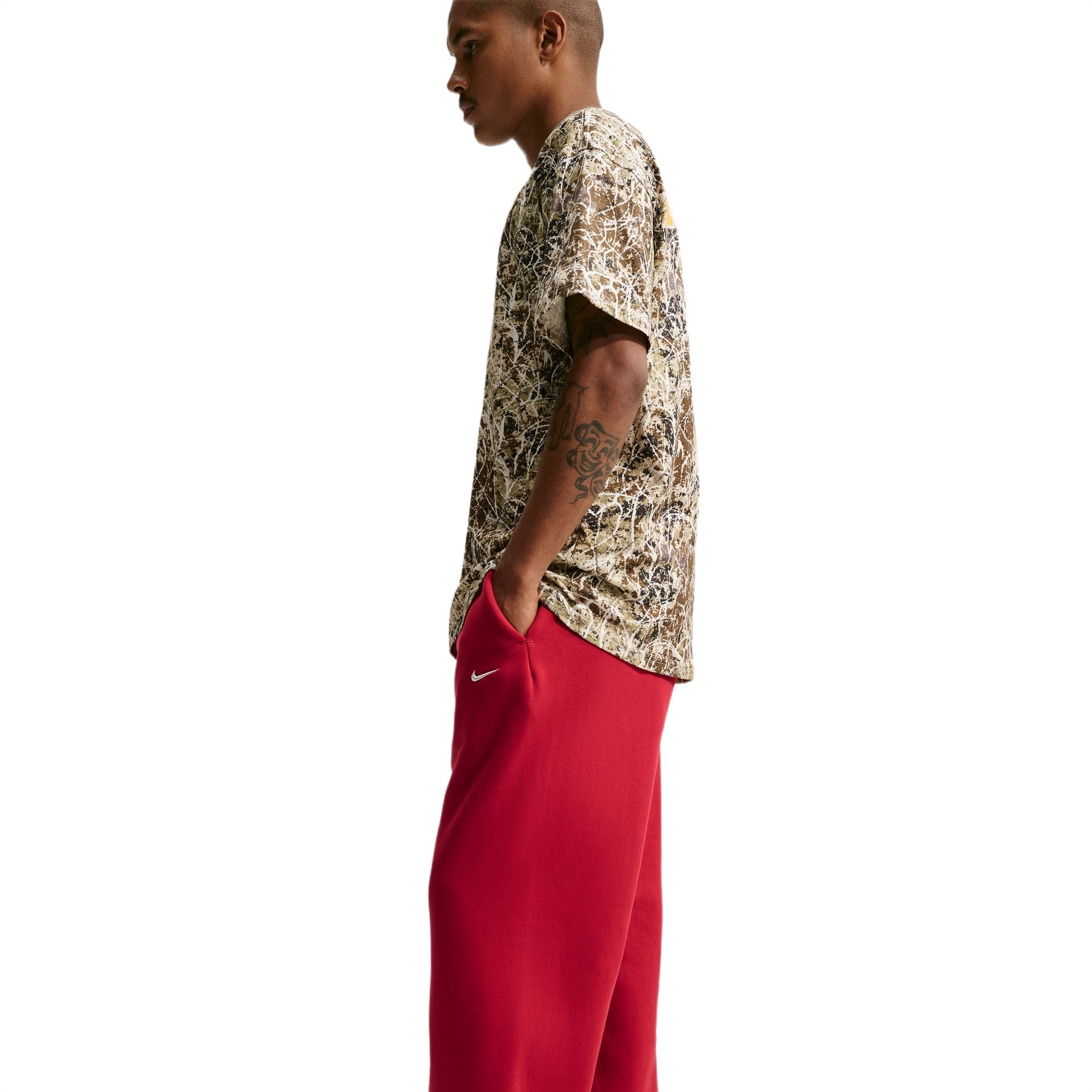 Nike Men's Solo Swoosh Bungee Pants - Red - RED