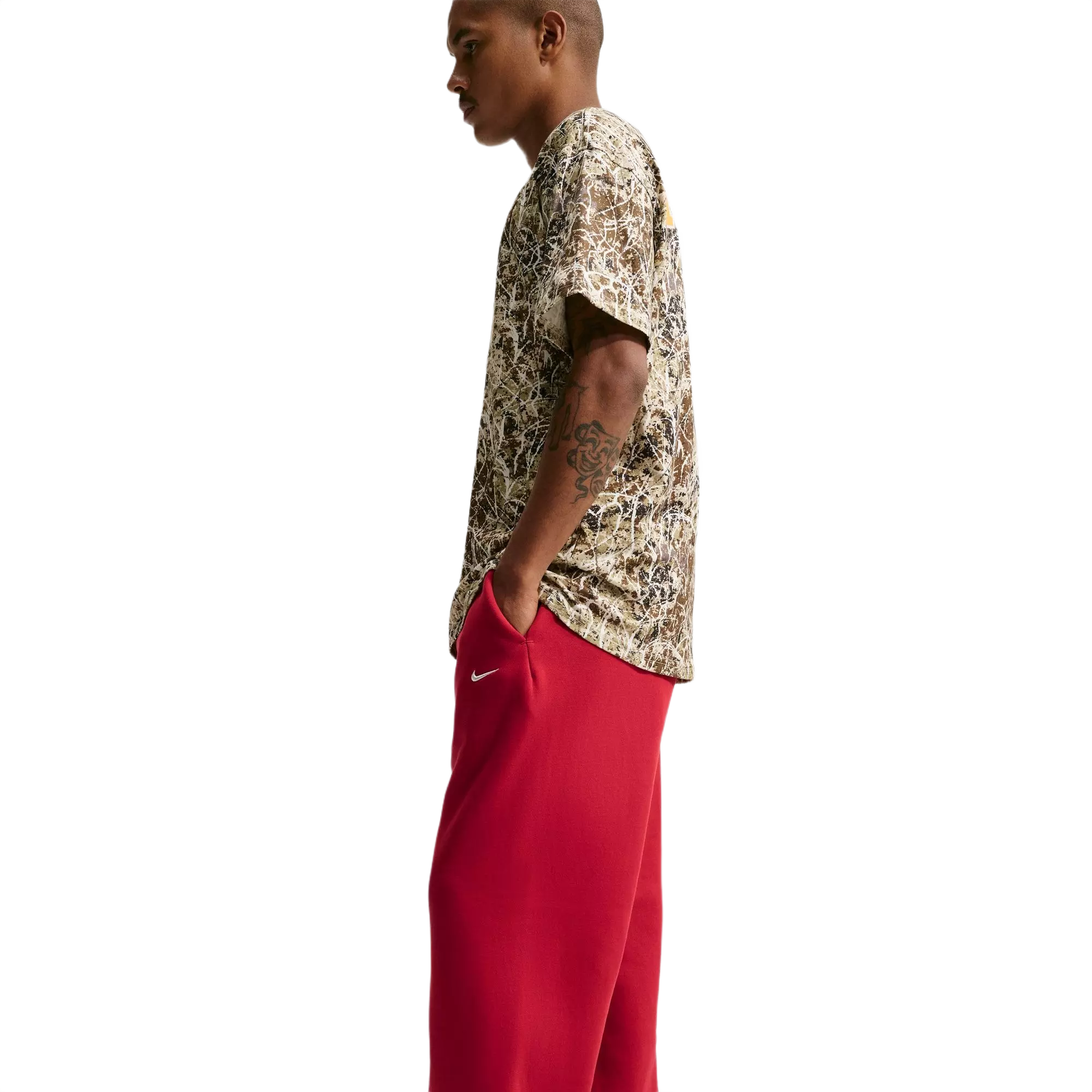 Nike Men's Solo Swoosh Bungee Pants - Red - RED