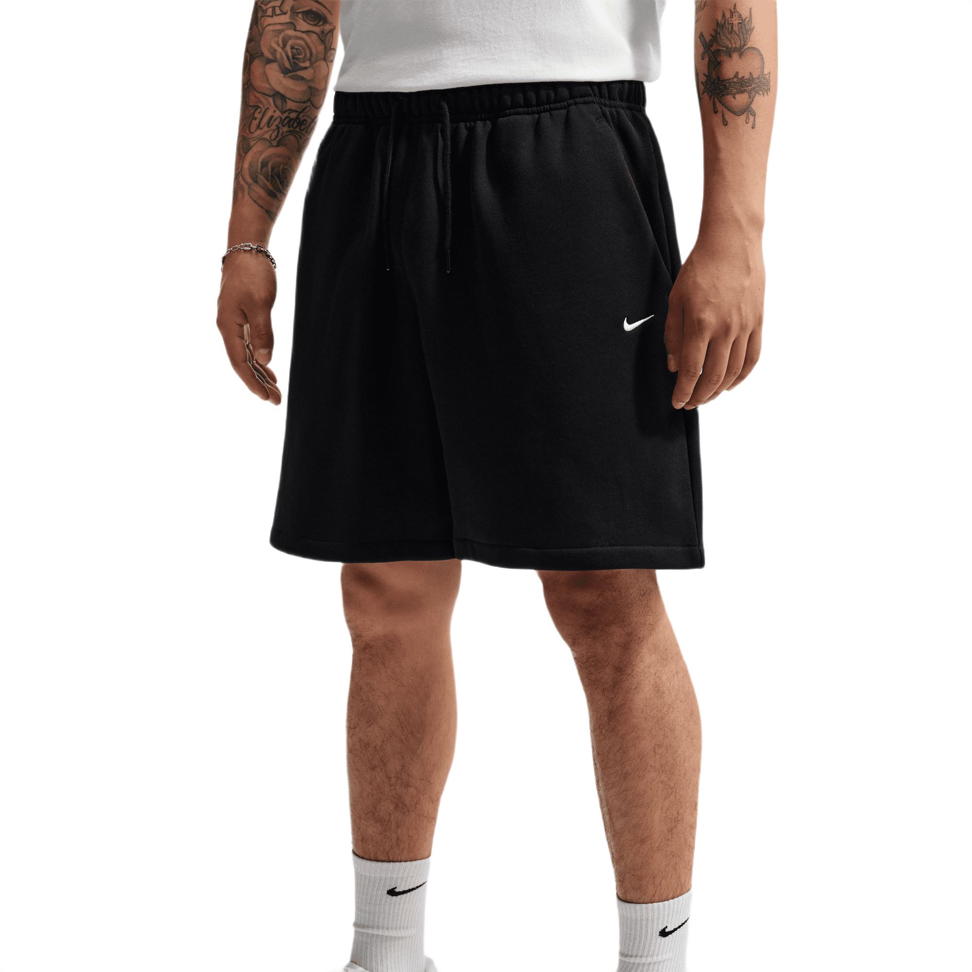 Nike Men's Solo Swoosh Shorts - BLACK Thumbnail View 3